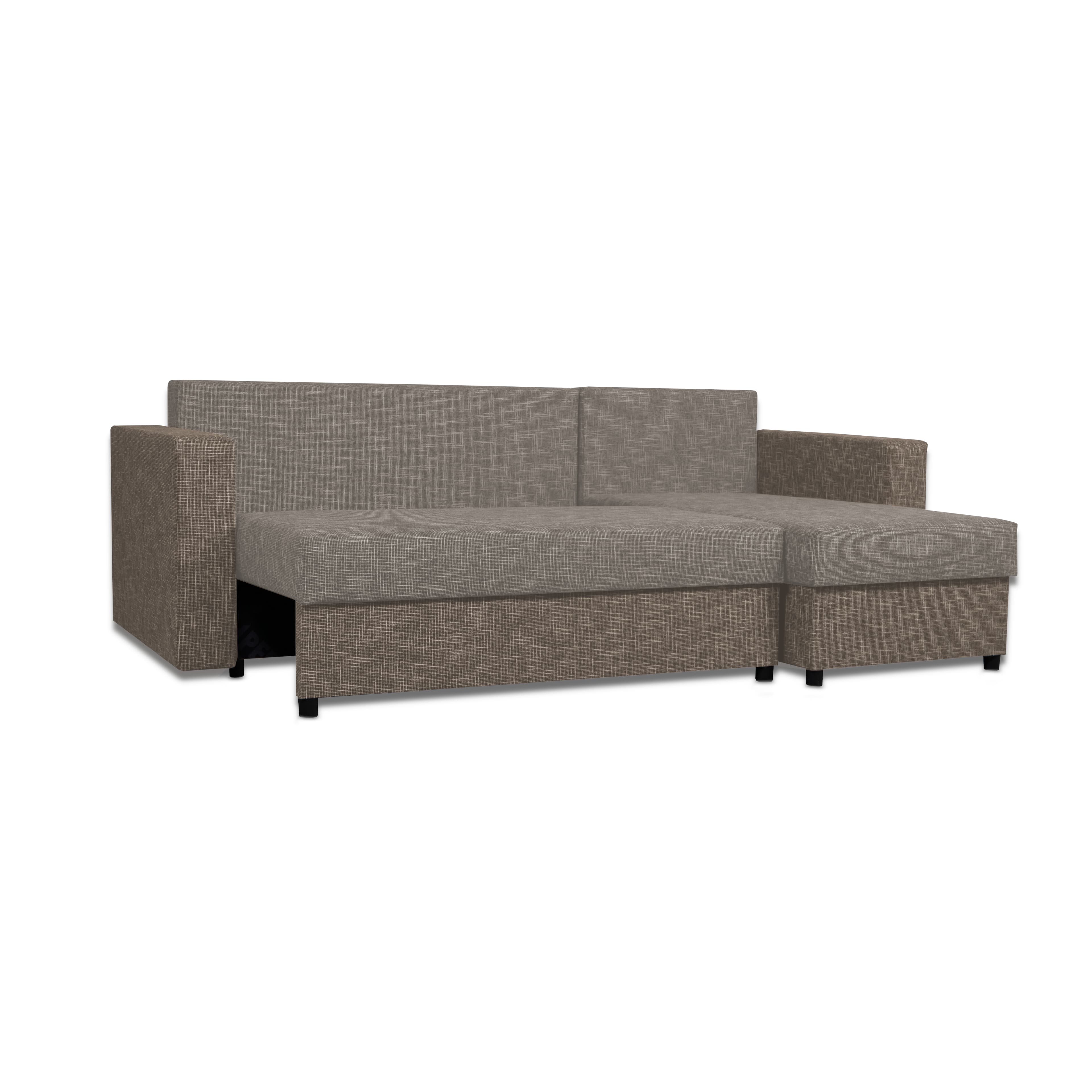 Stūra dīvāns Lugan Kombinēts gaišs+tumši bēšs Standart (145cm) - 4