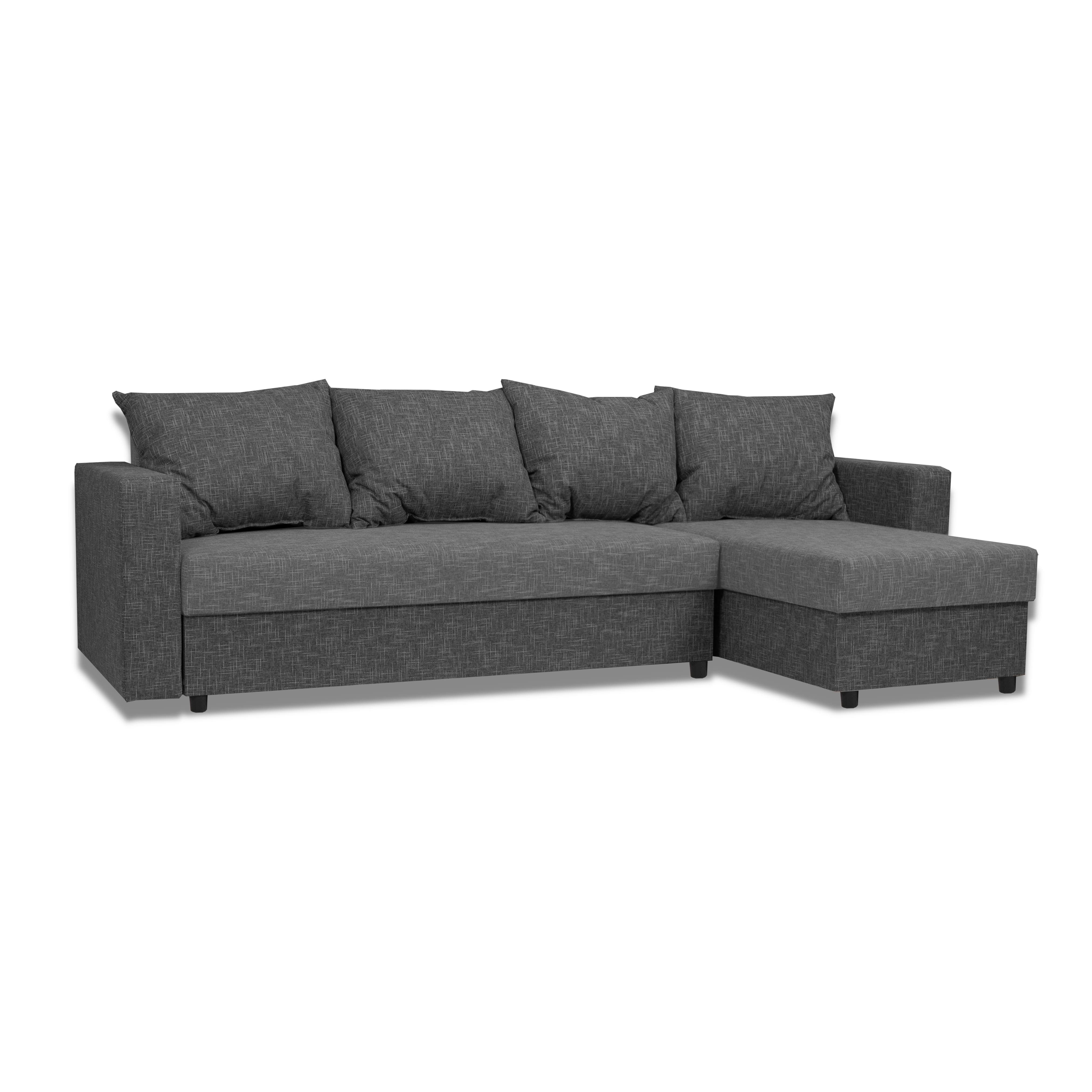 Stūra dīvāns Lugan+ Kombinēts gaišs+tumši pelēks XL (160cm) - 4