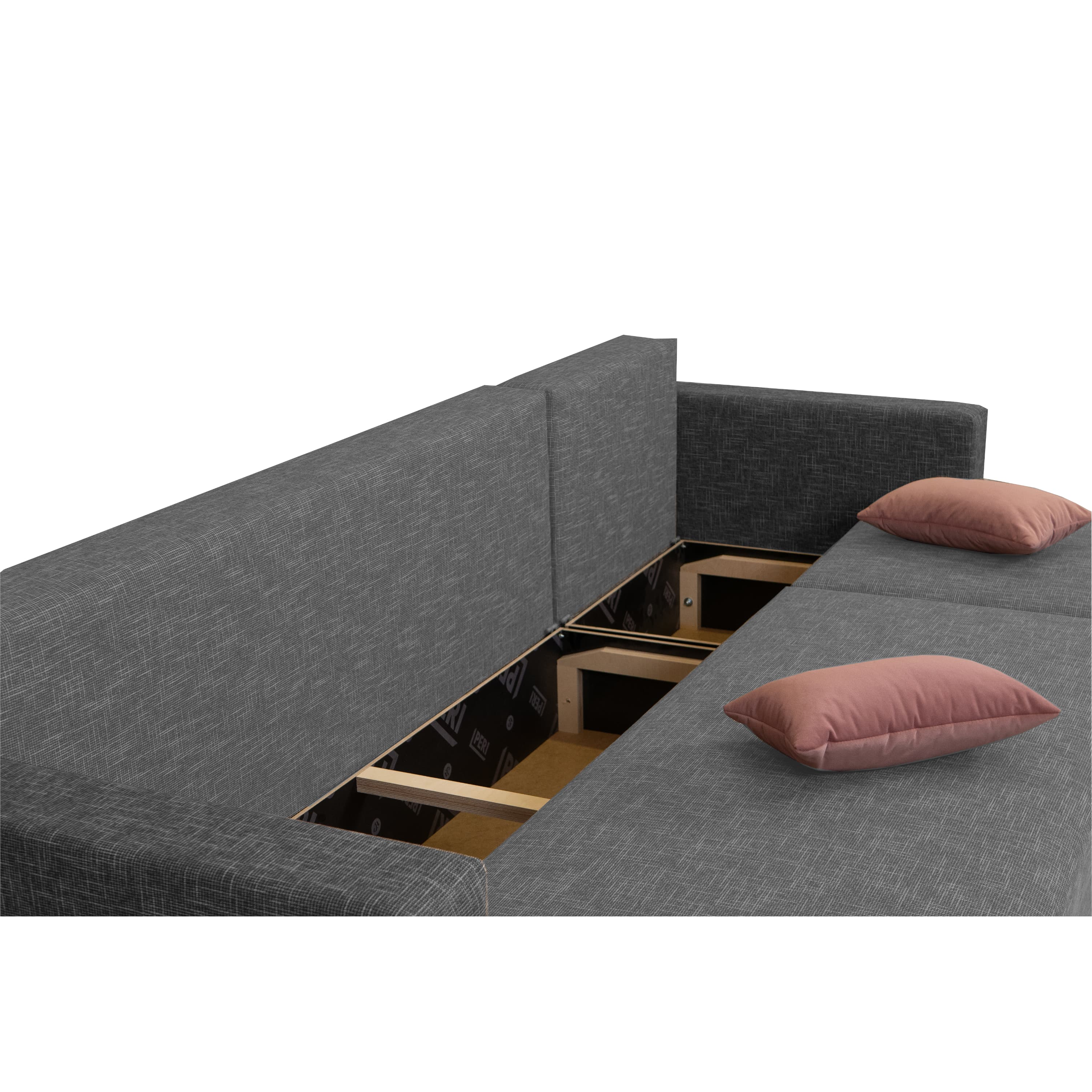 Corner Sofa Lugan+ Combination of light and dark gray Standard (145cm) — photo 10