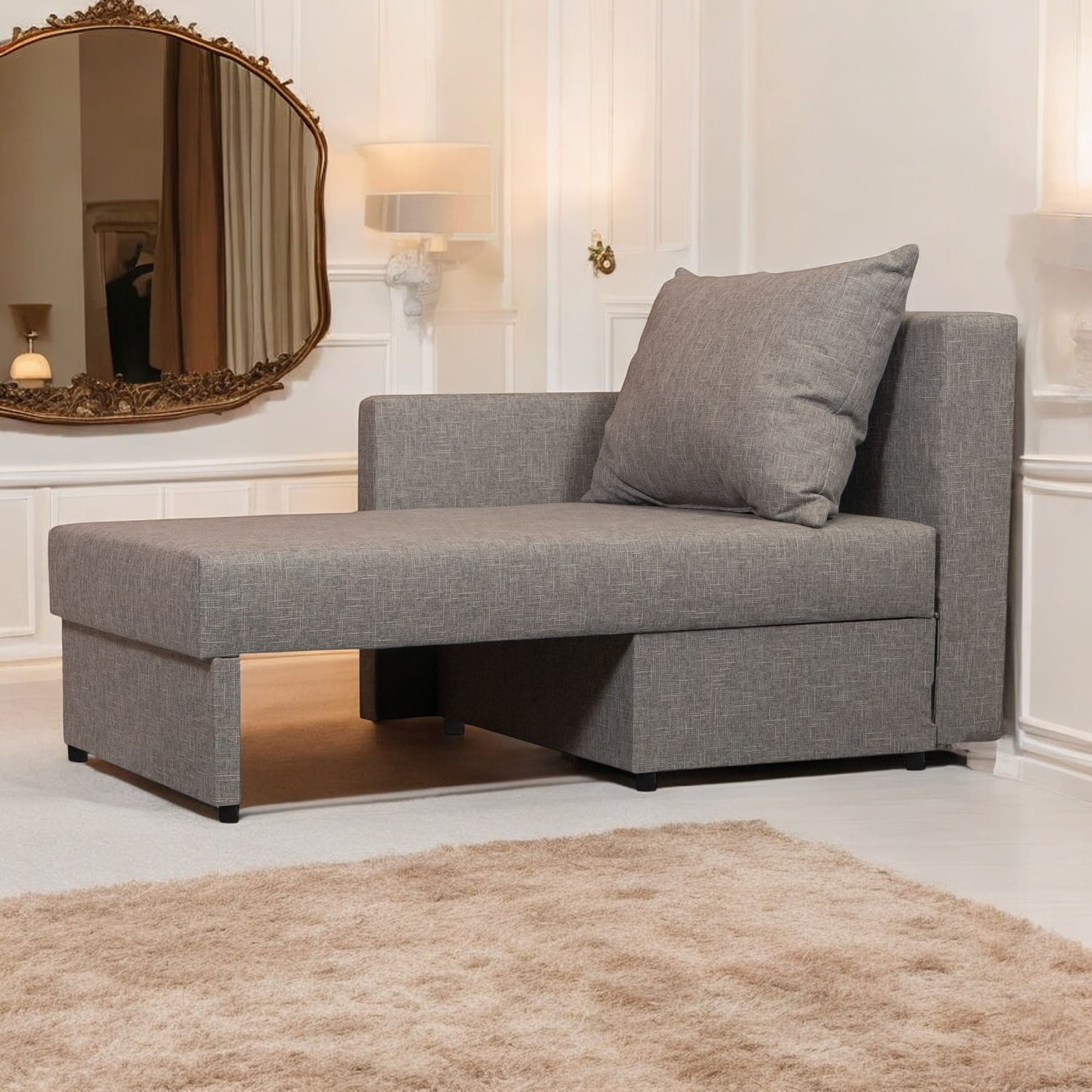 Kids Sofa Bed Mira Light gray - 1