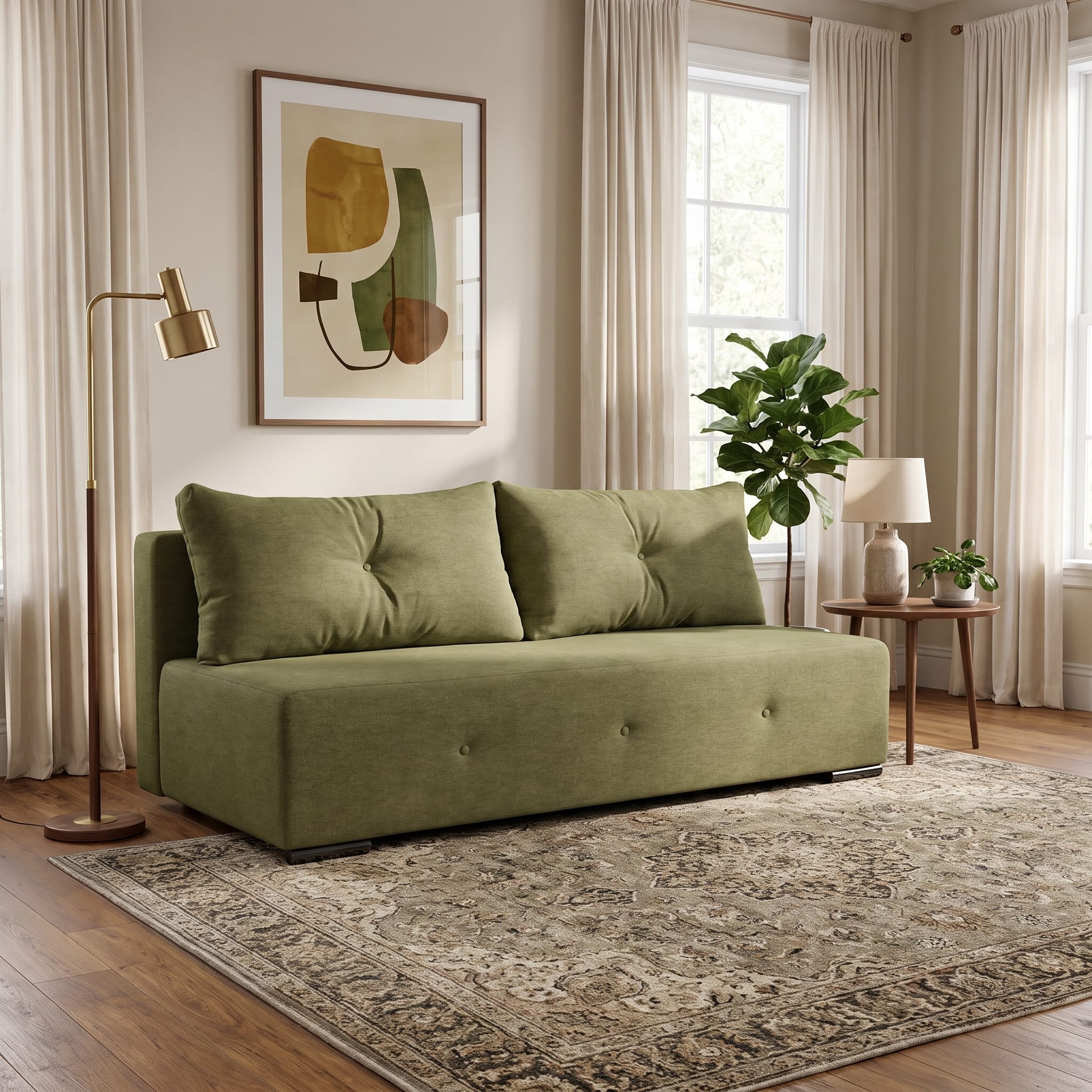 Sofa Bed Pugo Green Standard (145cm) — photo 1