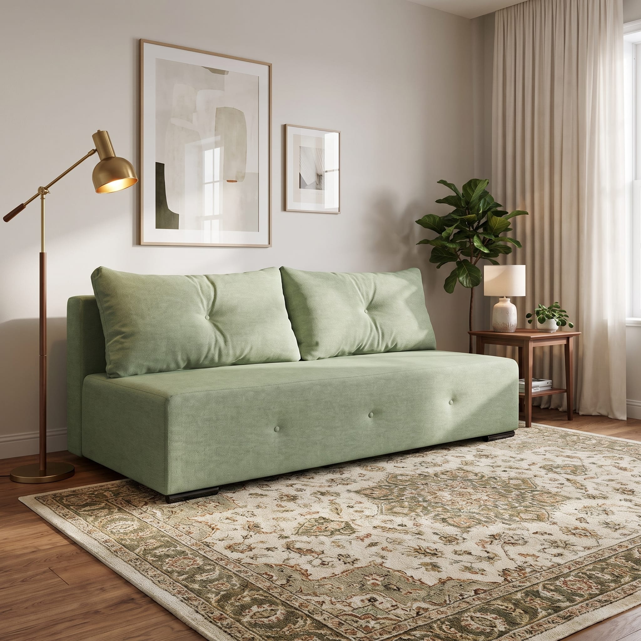 Sofa Bed Pugo Turquoise Standard (145cm) — photo 1