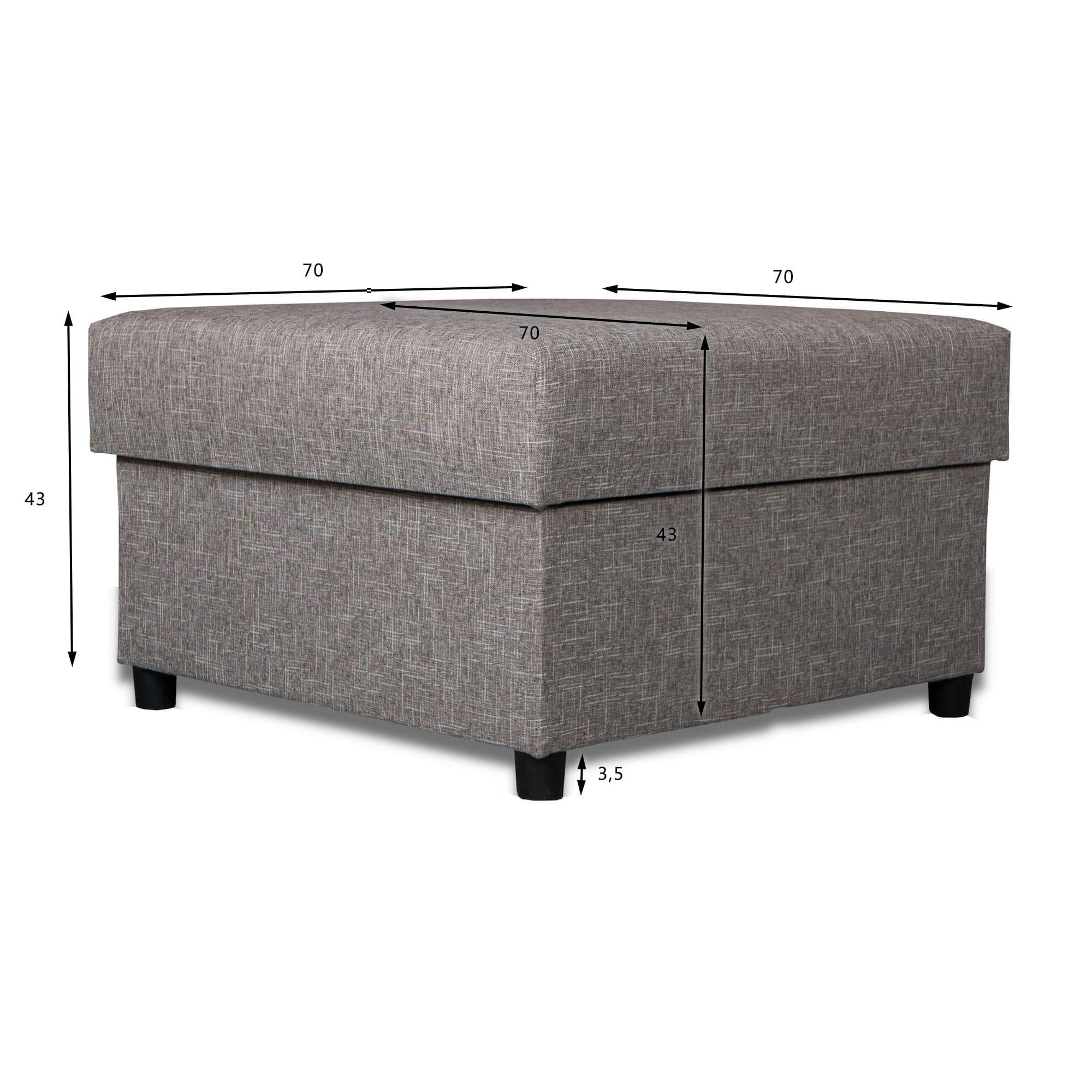 Poufs 70x70 Combination of light and dark beige - 3