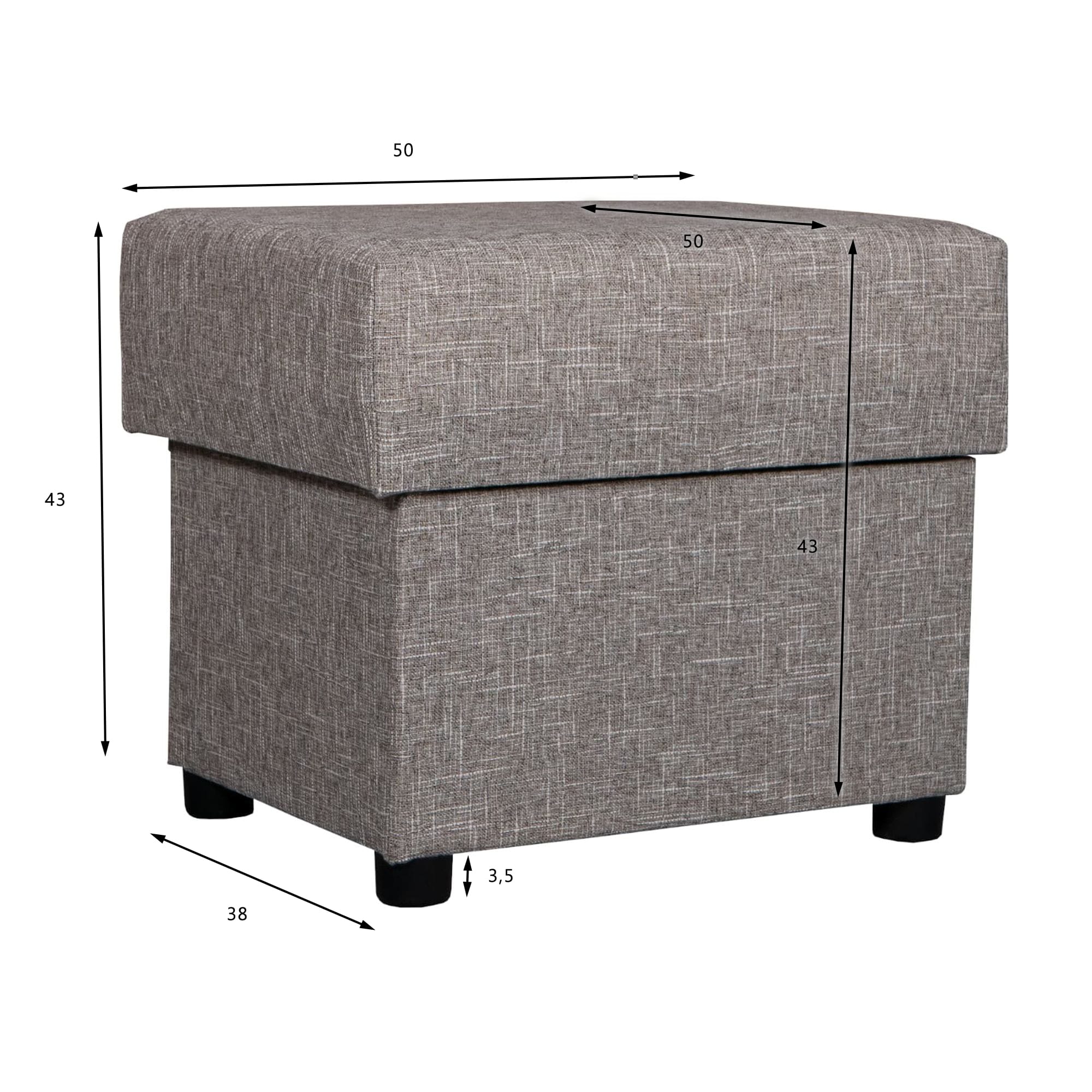 Pouf Tabit Light gray - 3