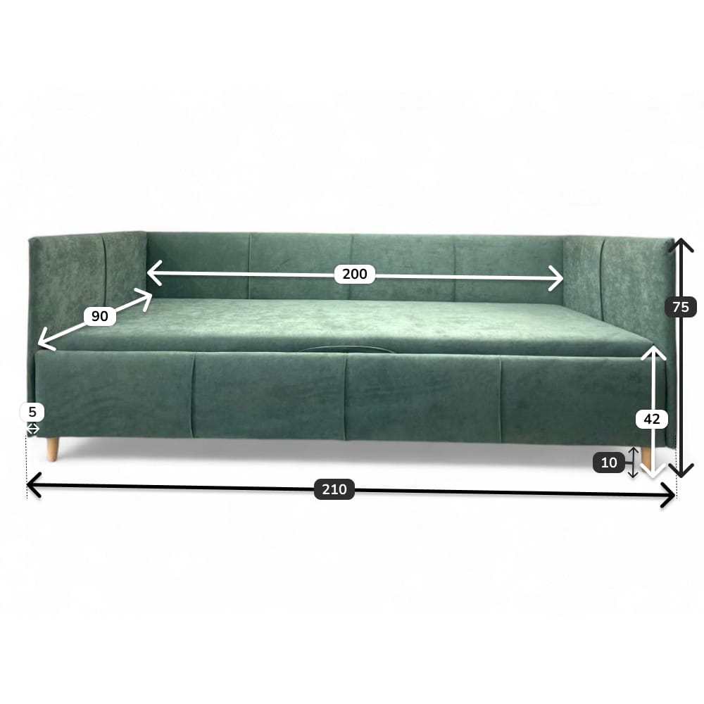Single bed Teodor PLUS Beige-gray - 4