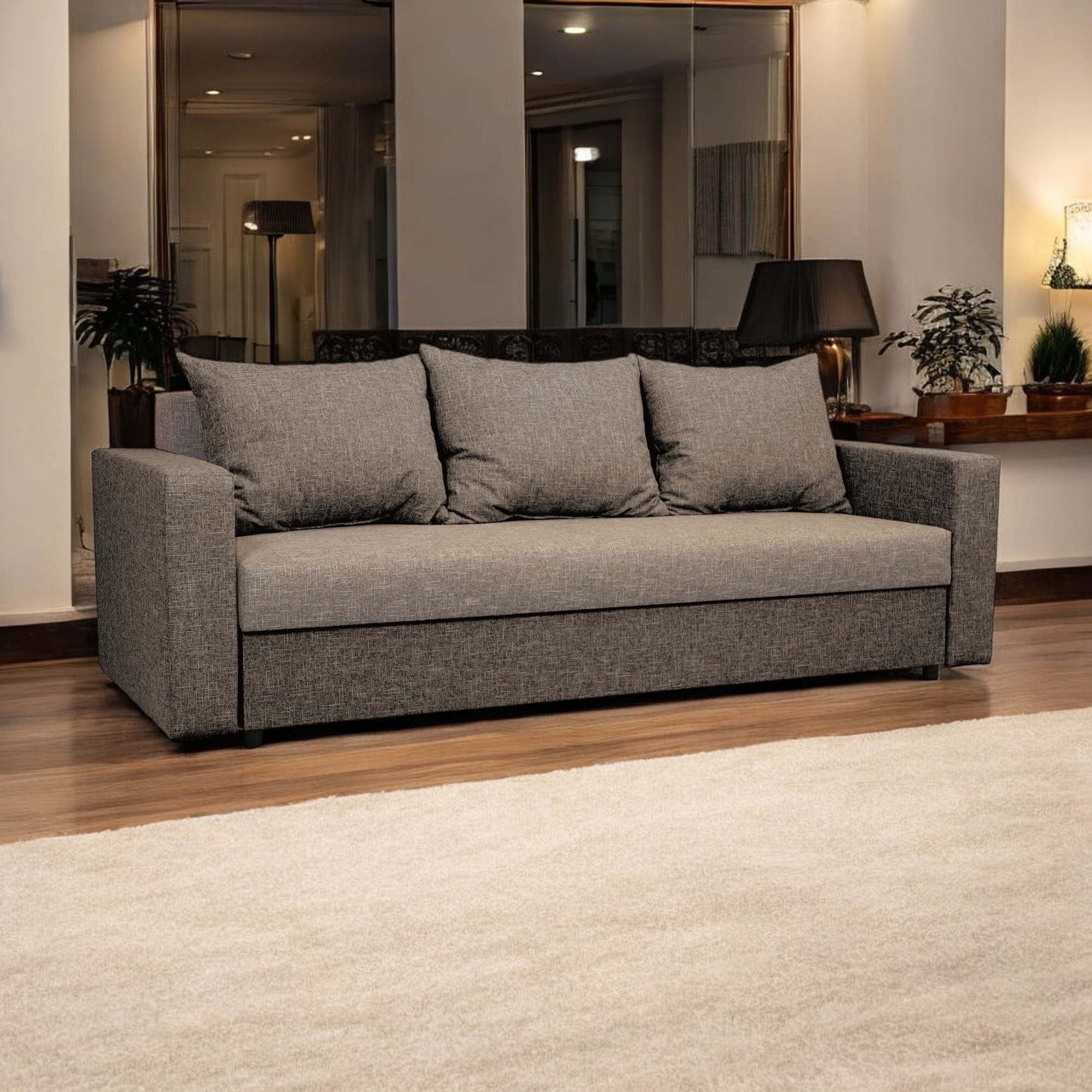 Sofa Bed Vuran Combination of light and dark beige XL (160cm)