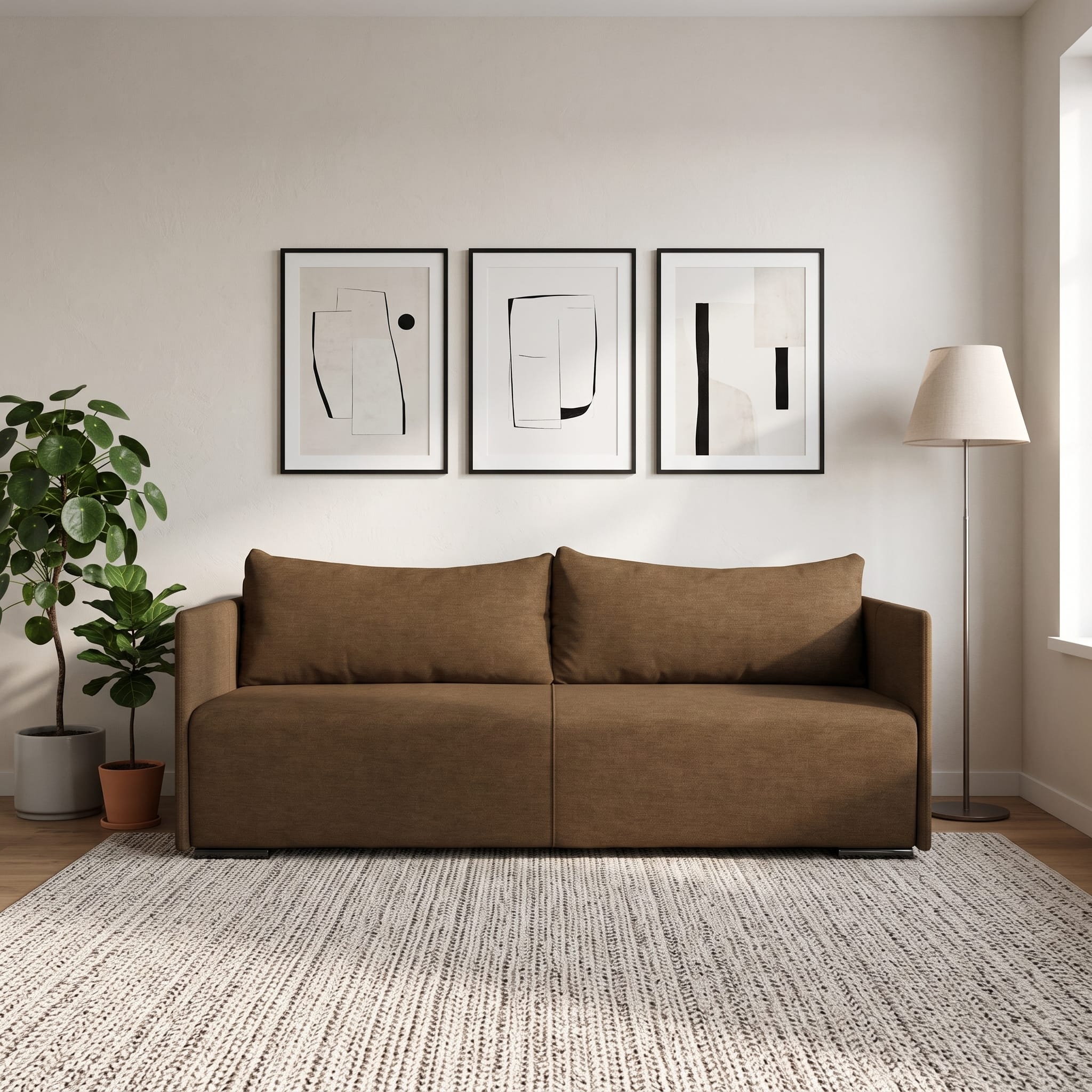 Dīvāns–Gulta Deka divans Brūns Standart (145cm) - 1