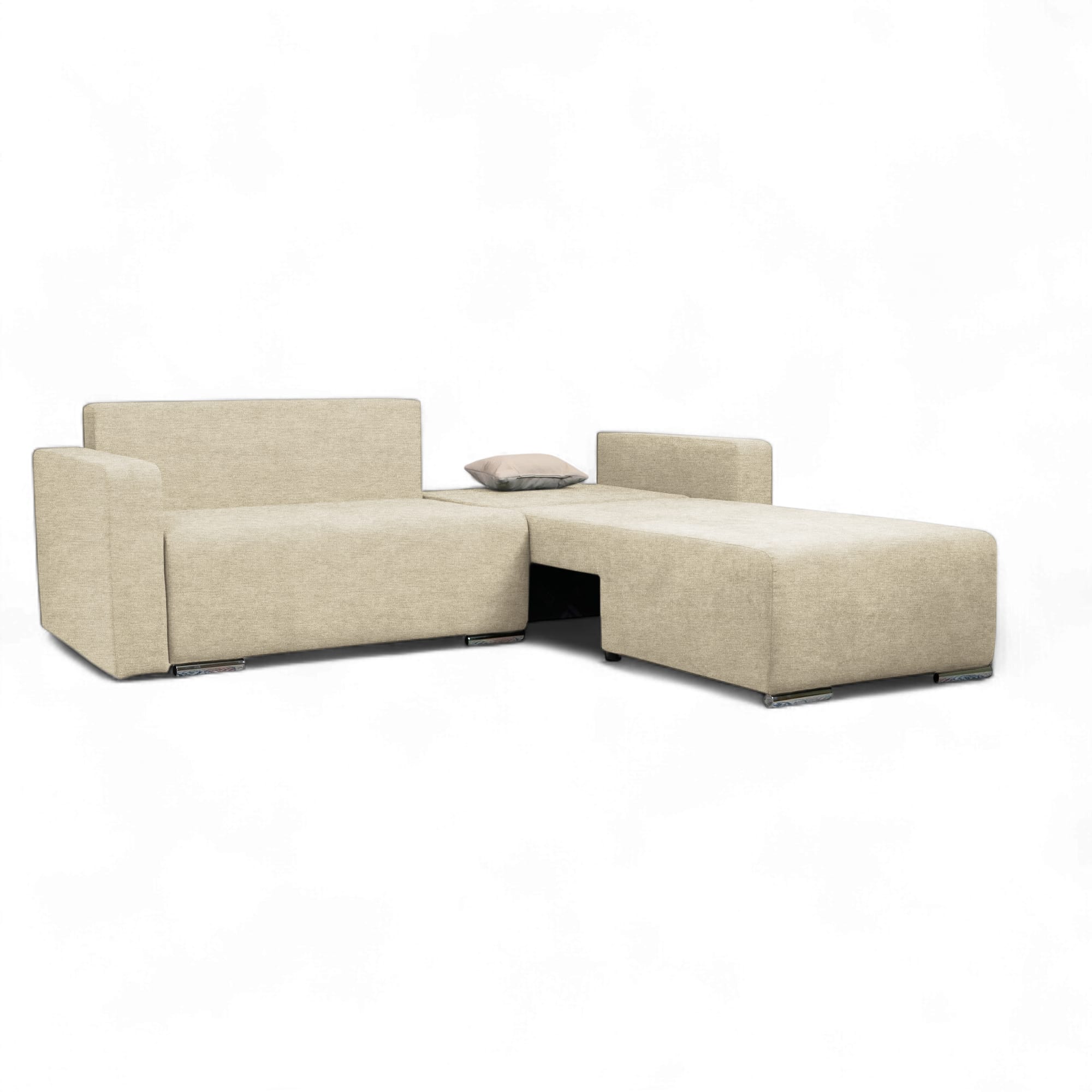 Stūra dīvāns Deka-Sturis+ Krēms XL (160cm) — foto 8