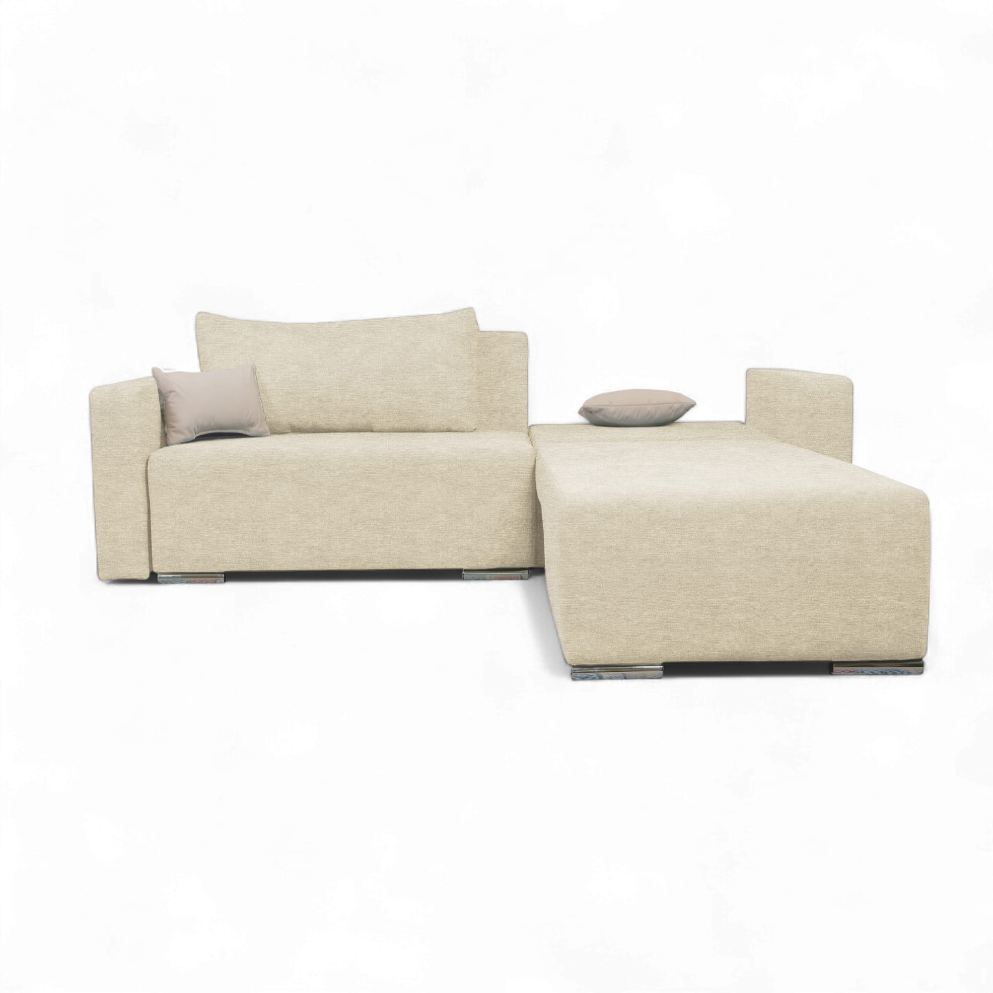 Stūra dīvāns Deka-Sturis+ Krēms XL (160cm) — foto 10