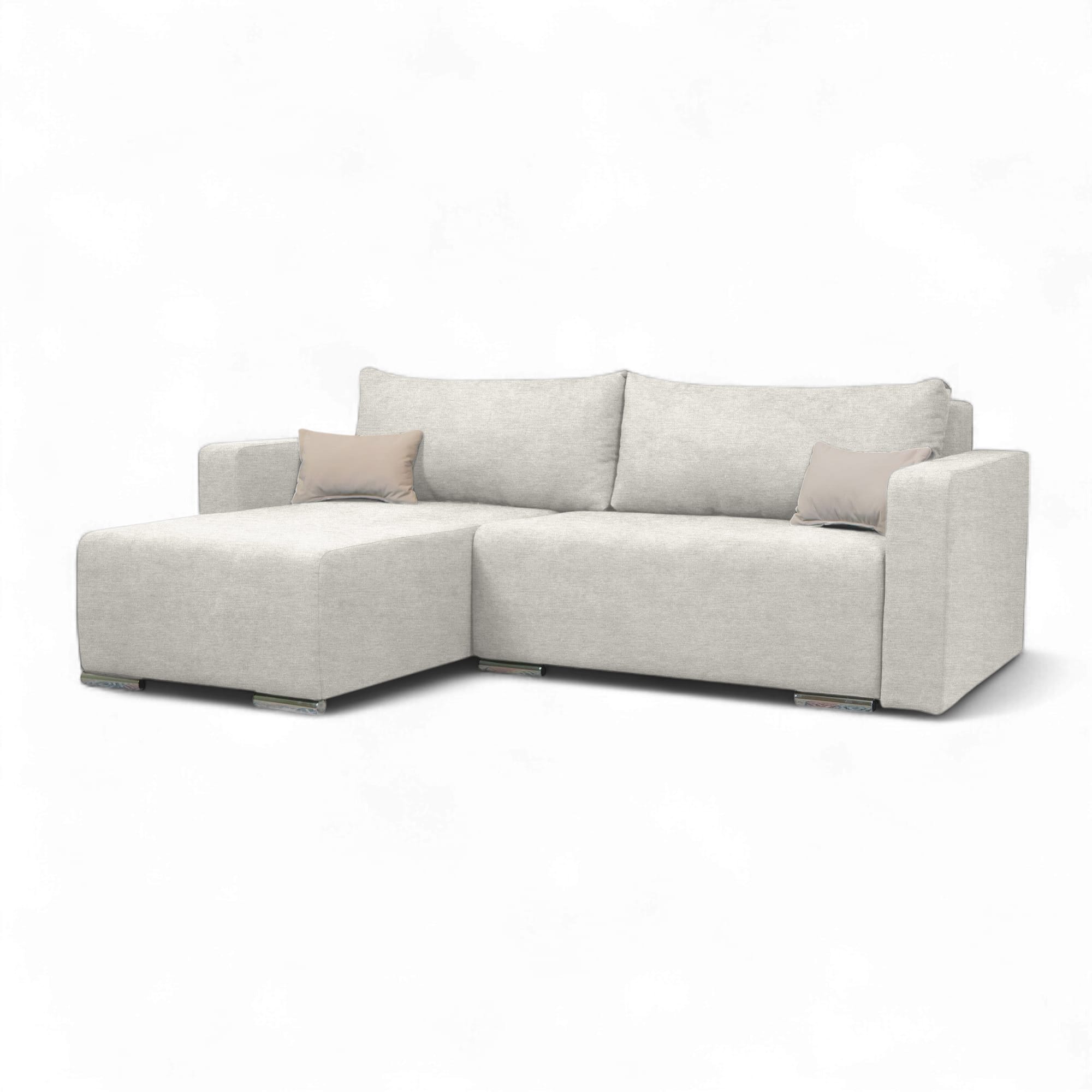 Stūra dīvāns Deka-Sturis+ Gaiši pelēka Standart (145cm) - 1