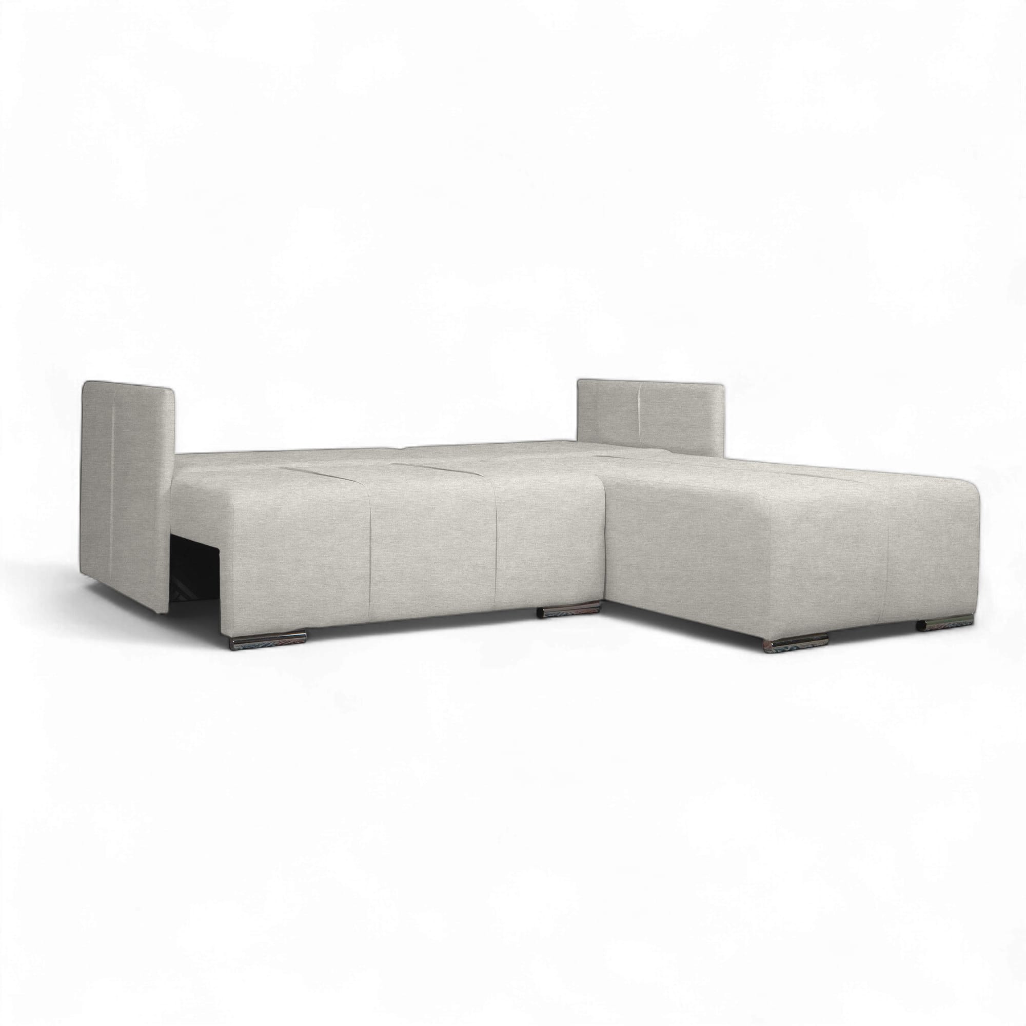 Stūra dīvāns Deka-Sturis Gaiši pelēka Standart (145cm) - 3