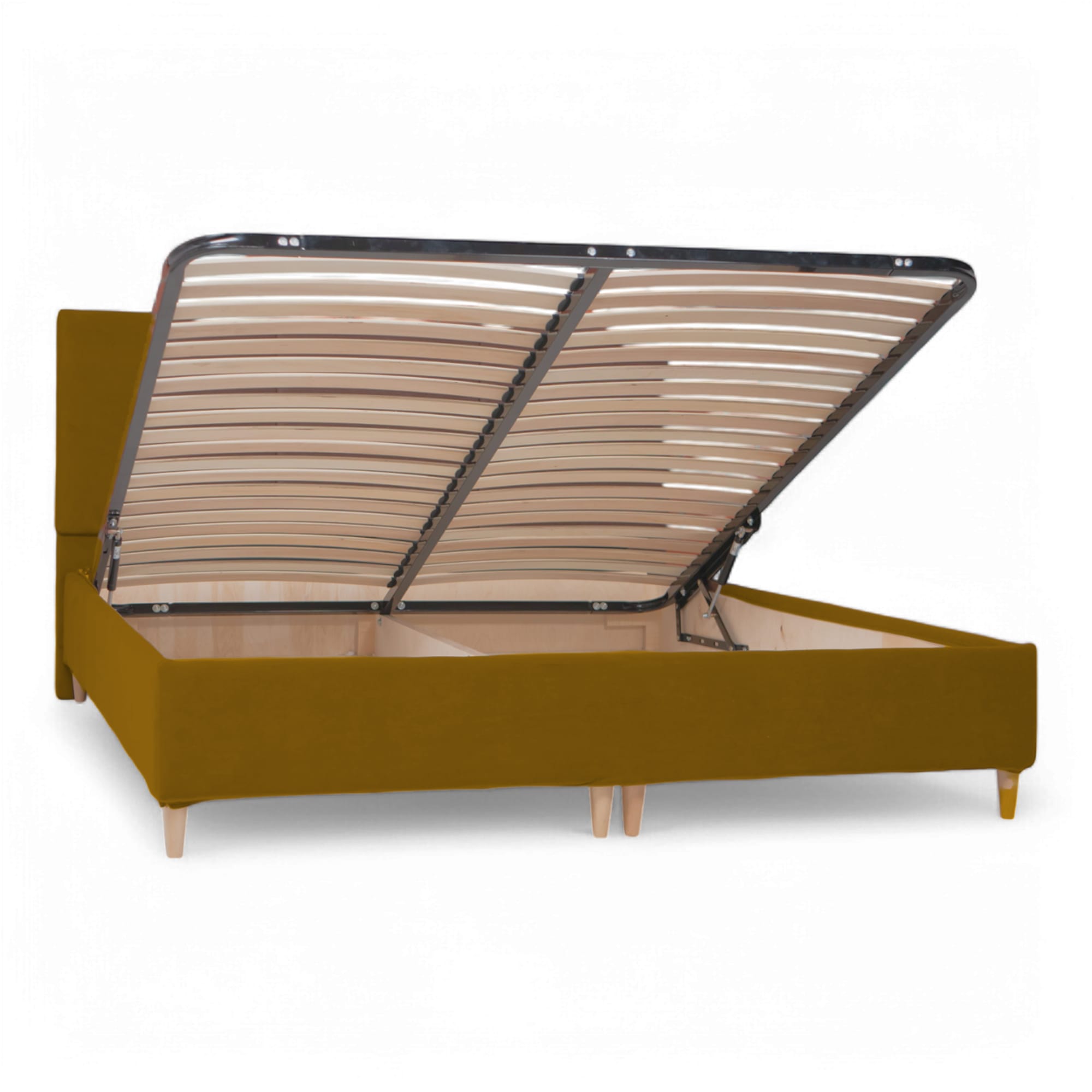 Bed with Storage Libe Classic Yellow 160 — photo 9