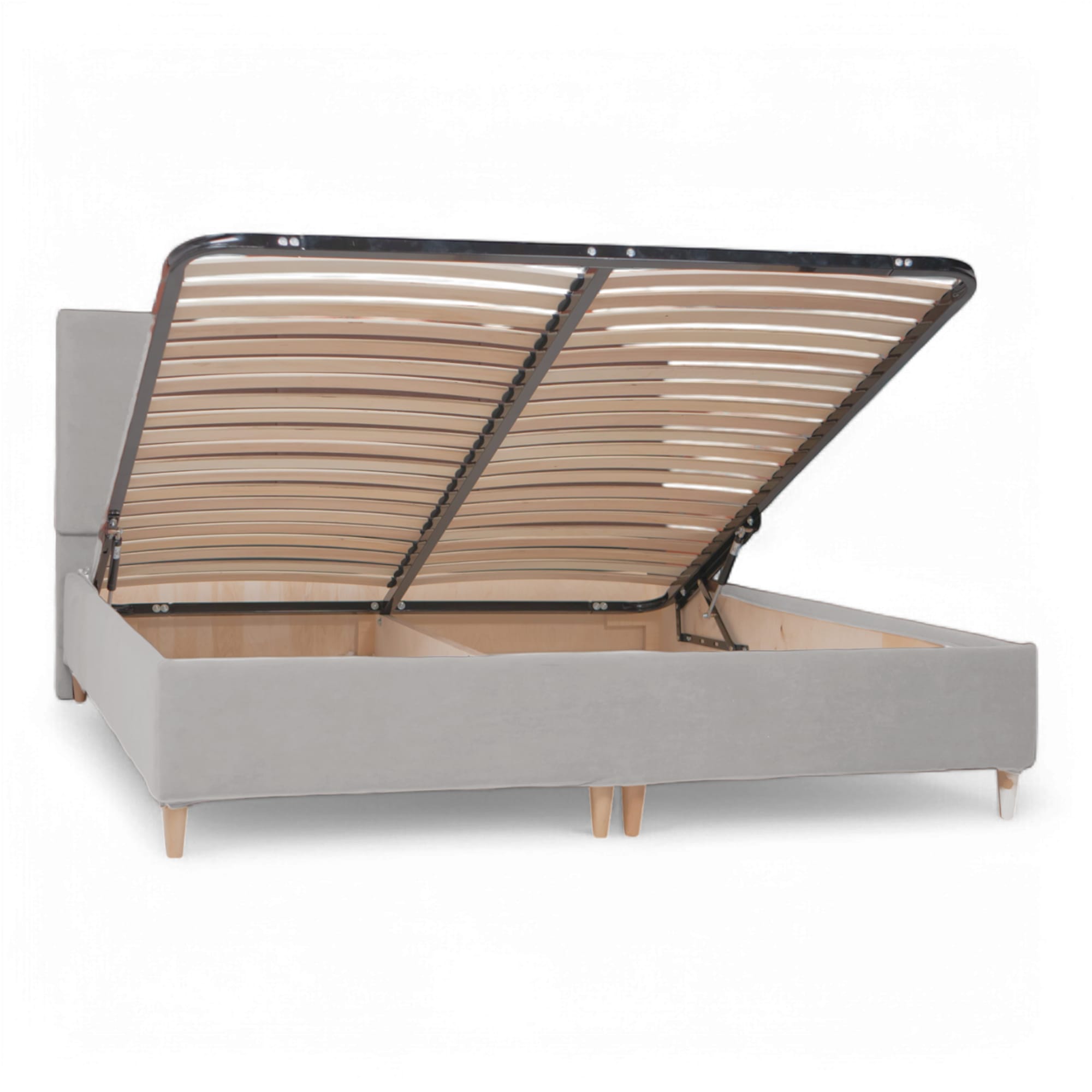 Bed with Storage Libe Classic Light gray 120 — photo 9