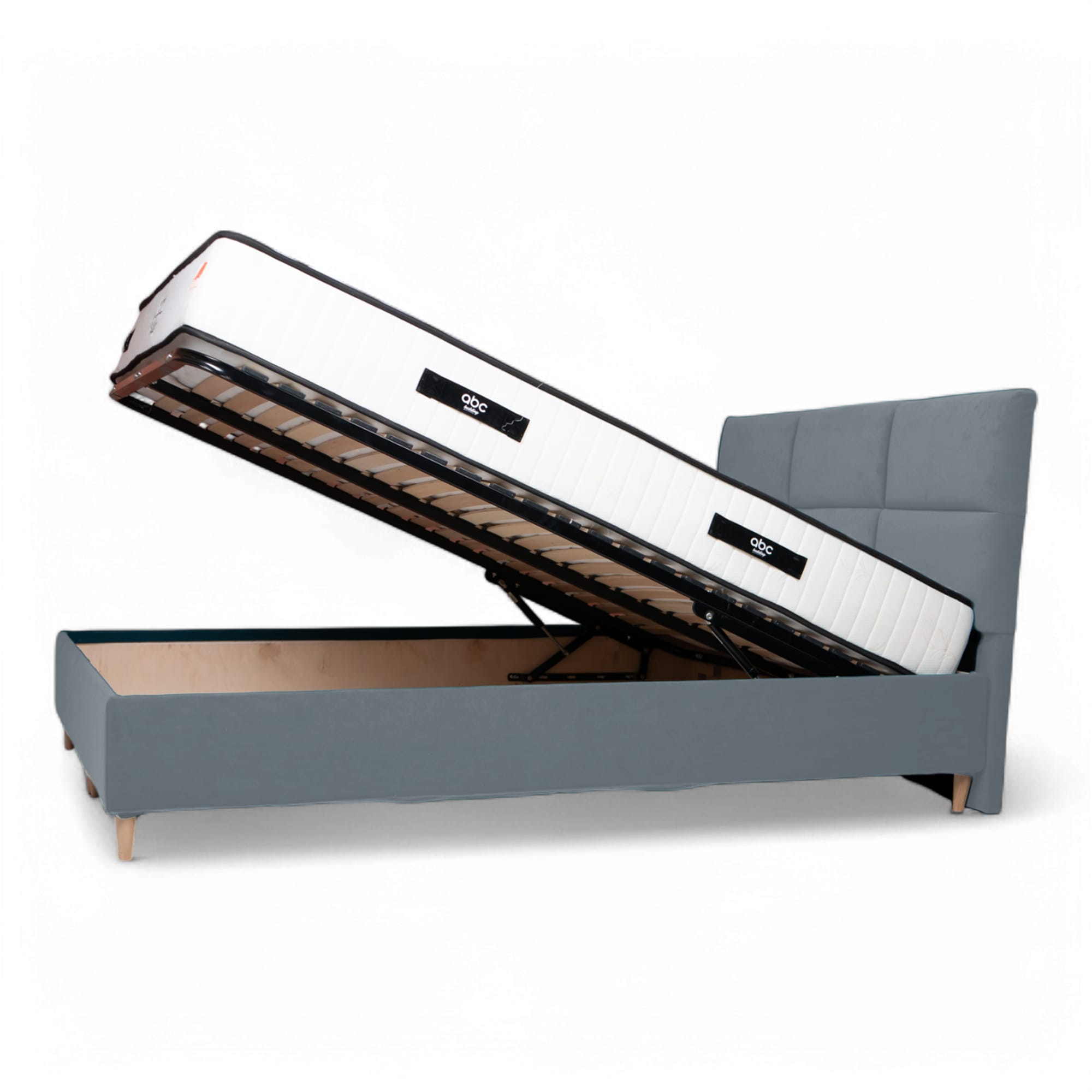 Bed with Storage Lizi Classic Dark gray 140 — photo 6