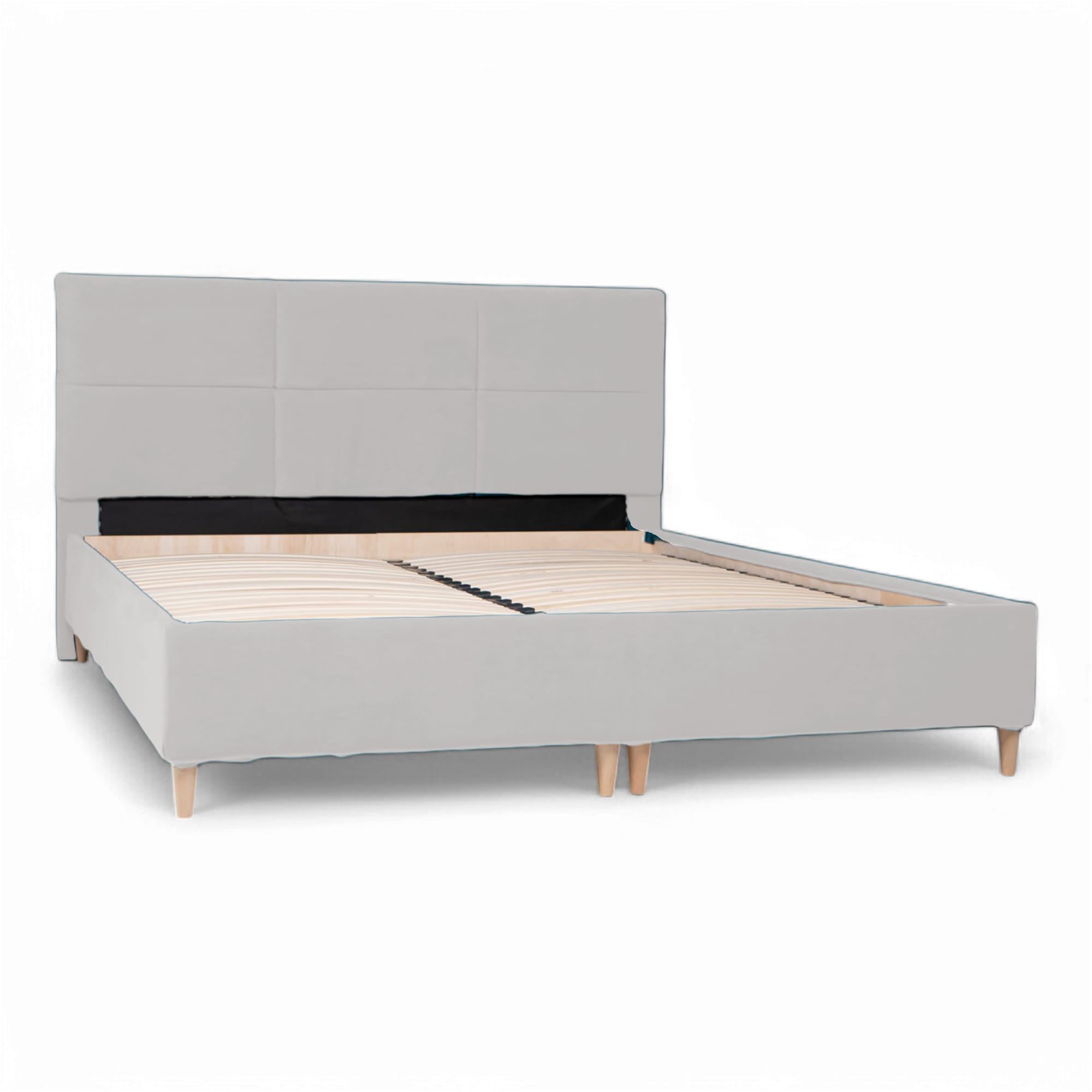 Bed with Storage Lizi Classic Light gray 120 — photo 7