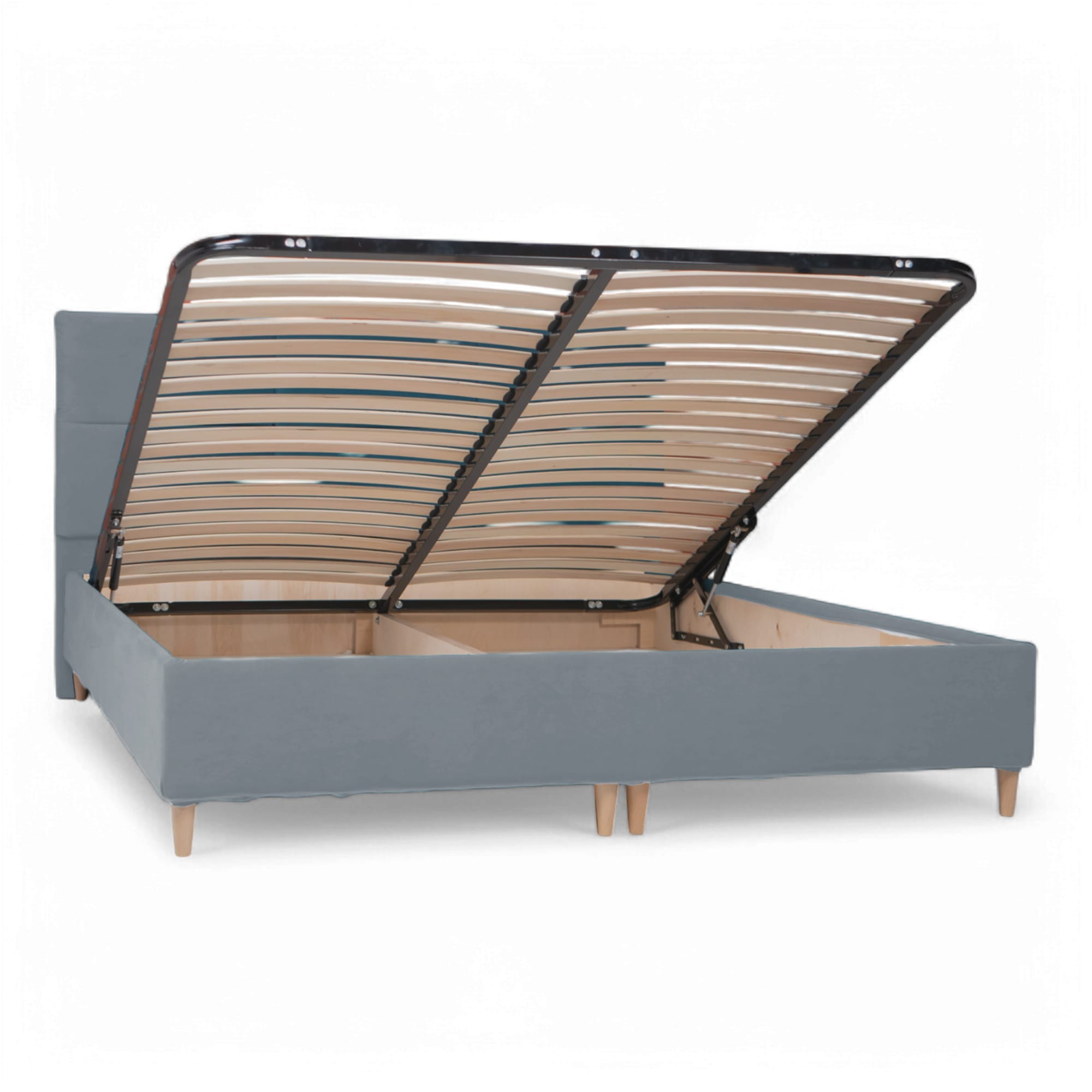 Bed with Storage Lizi Classic Dark gray 140 — photo 8