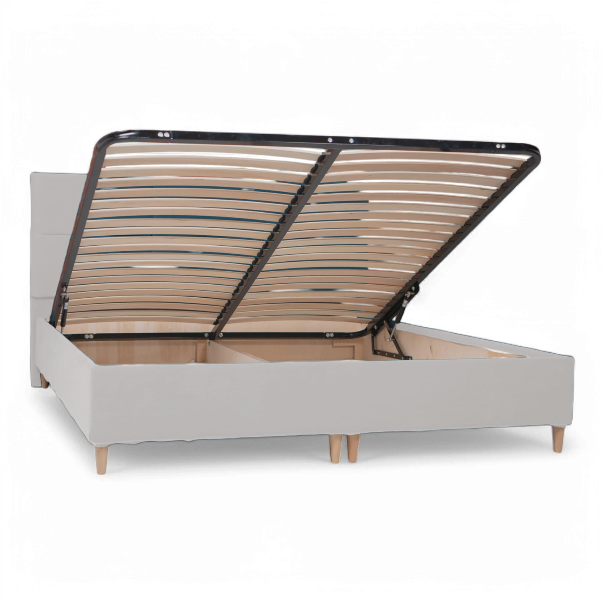 Bed with Storage Lizi Classic Light gray 120 — photo 8