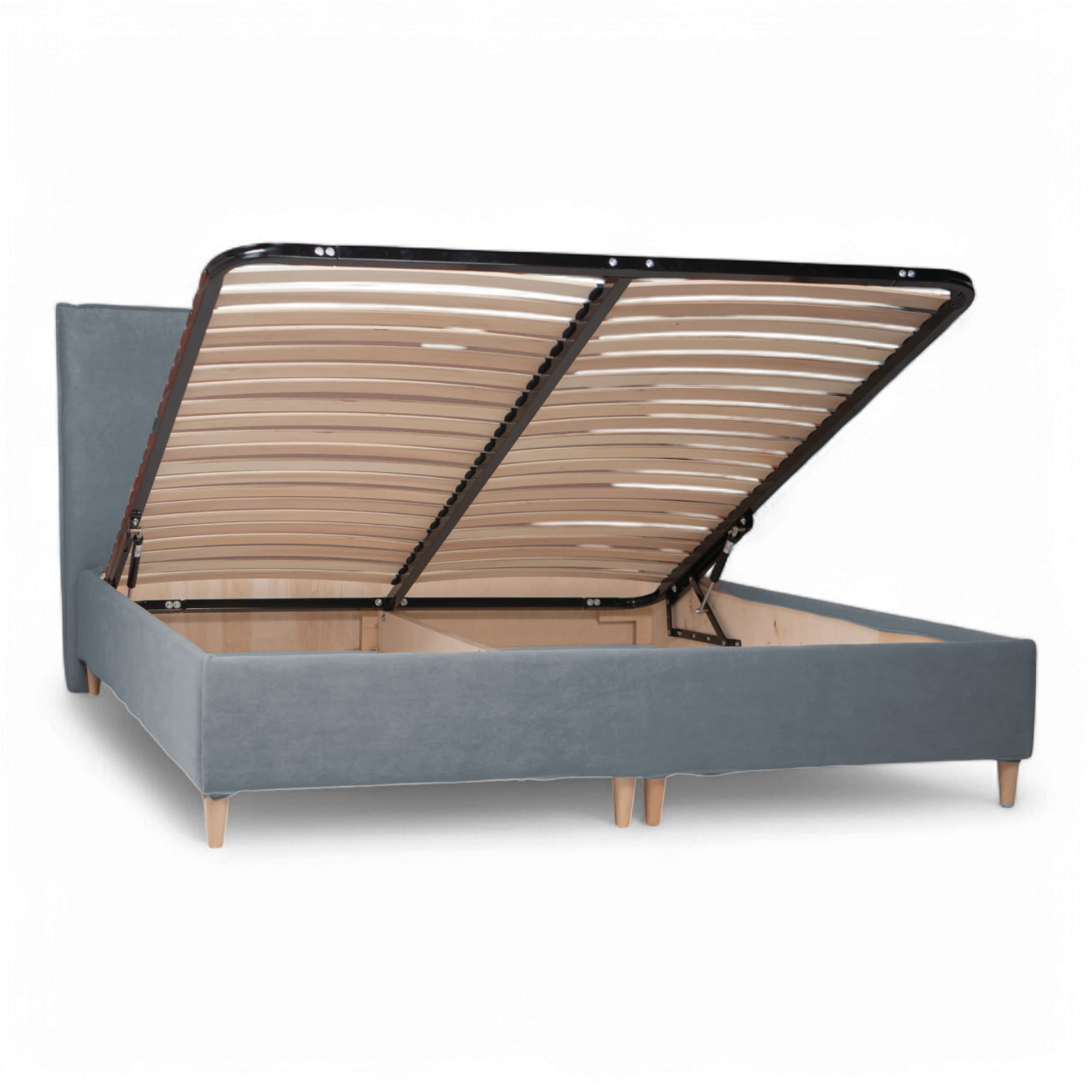 Bed with Storage Mika Classic Dark gray 160 — photo 9