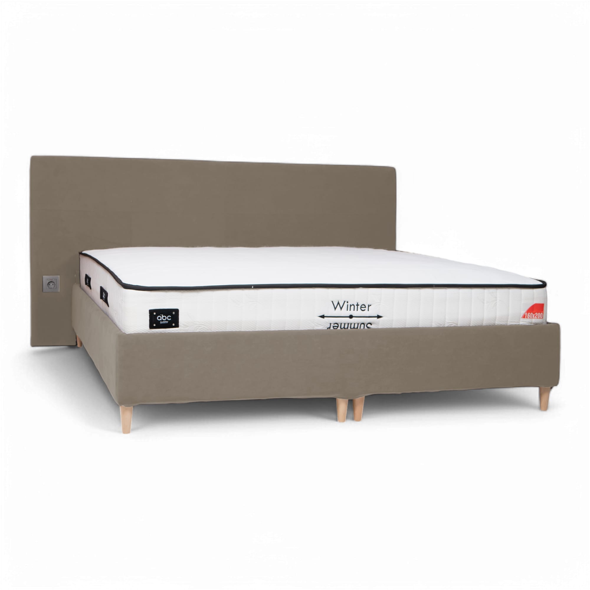 Bed with Storage Sandra Classic Cream 160