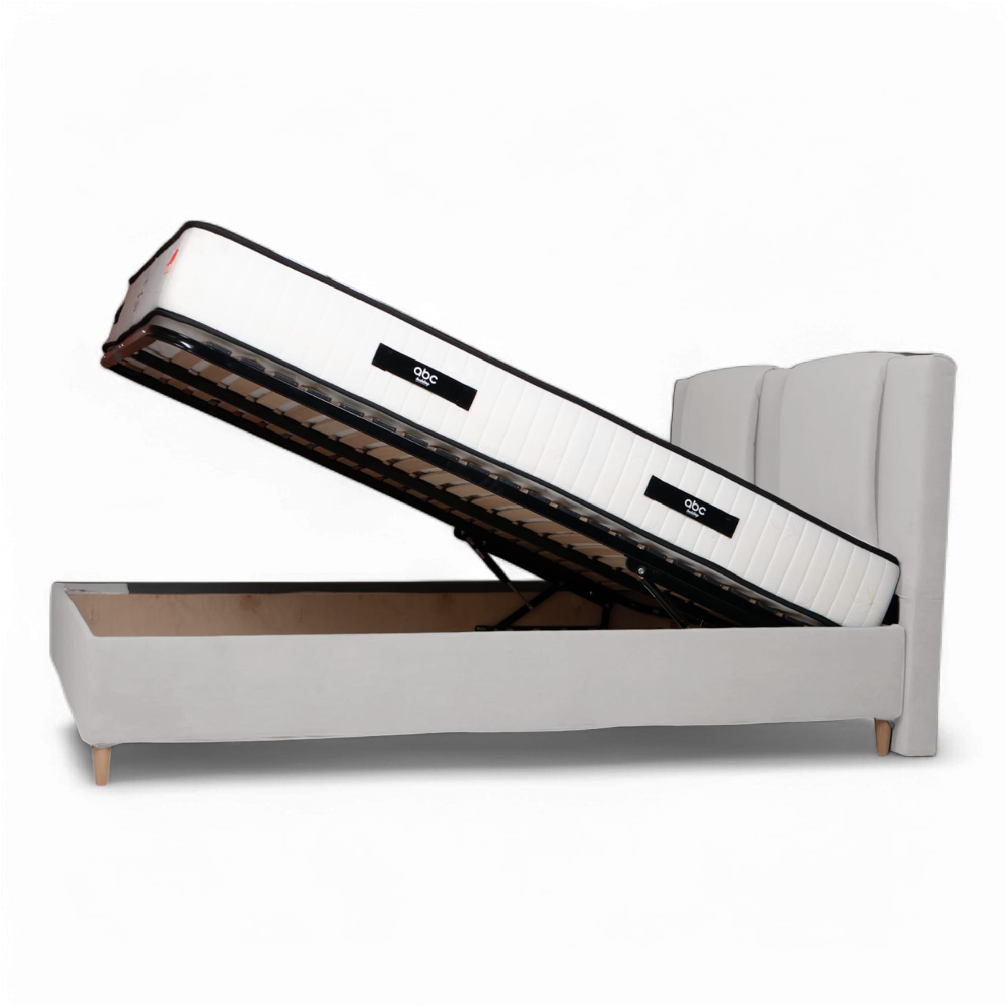 Bed with Storage Toma Classic Light gray 120 — photo 8