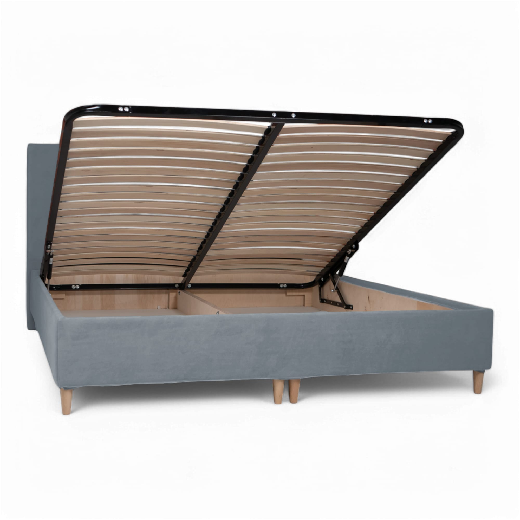 Bed with Storage Toma Classic Dark gray 140 — photo 10