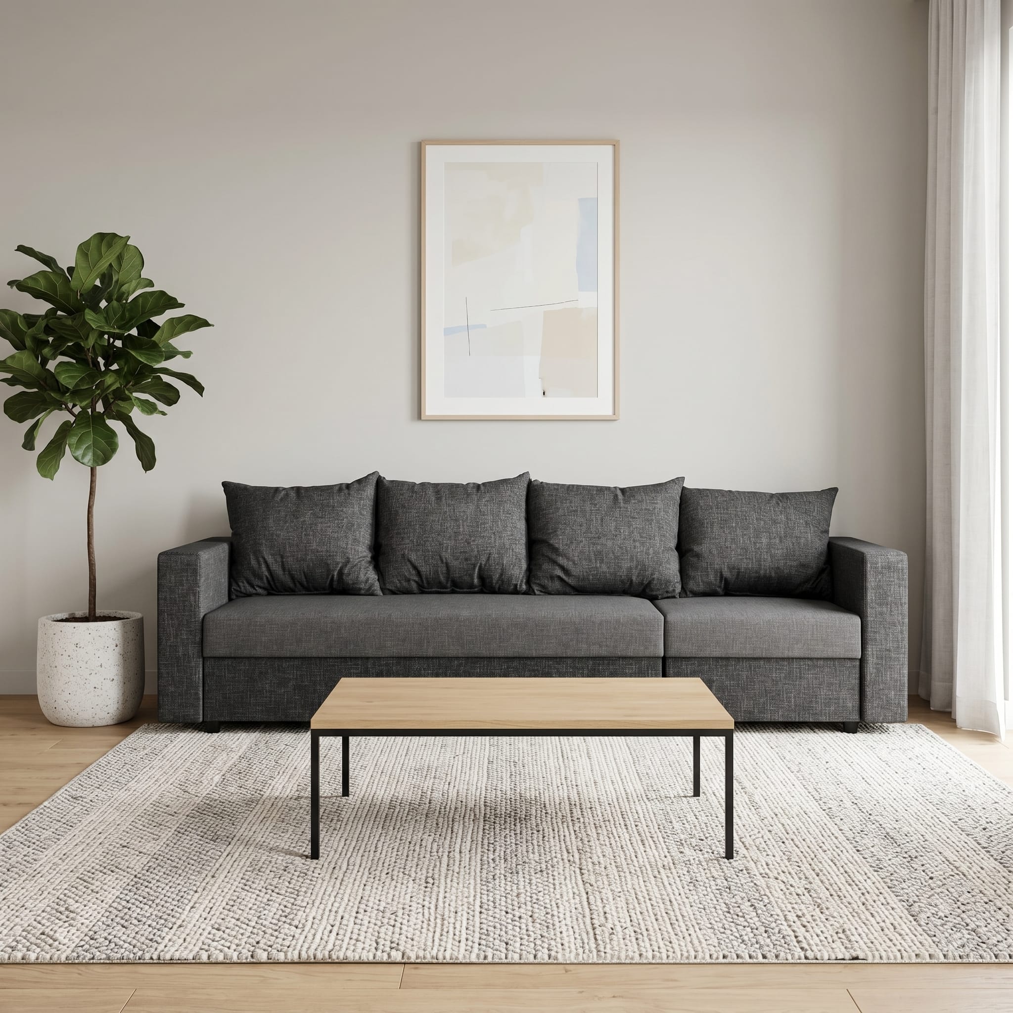 Stūra dīvāns Lona Kombinēts gaišs+tumši pelēks Standart (145cm) - 1