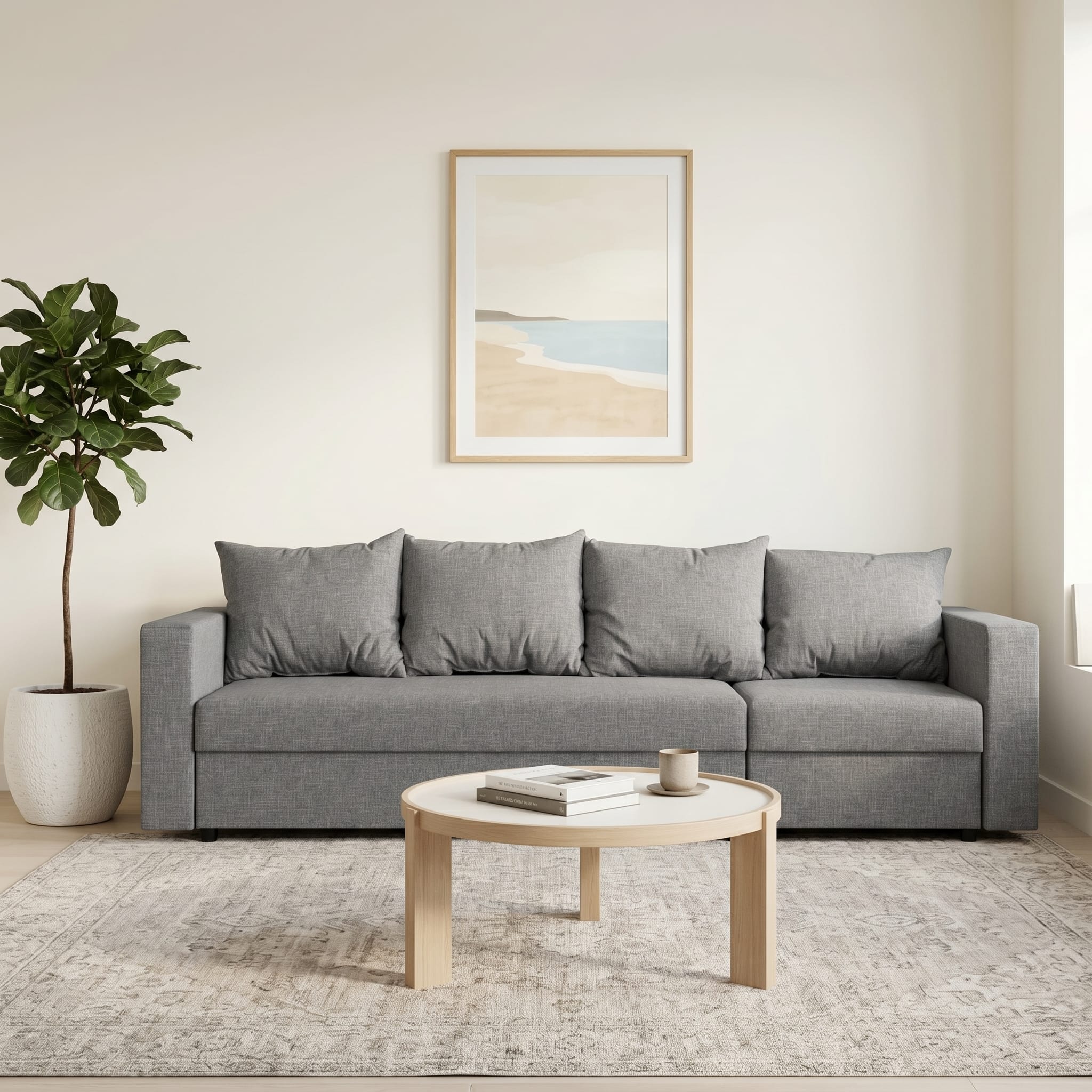 Stūra dīvāns Lona Gaiši pelēka Standart (145cm) - 1