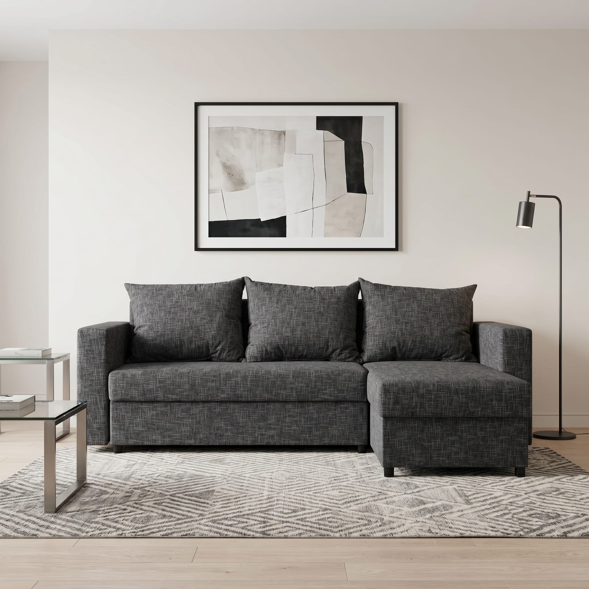 Stūra dīvāns Lugan Grafīta XL (160cm) - 1
