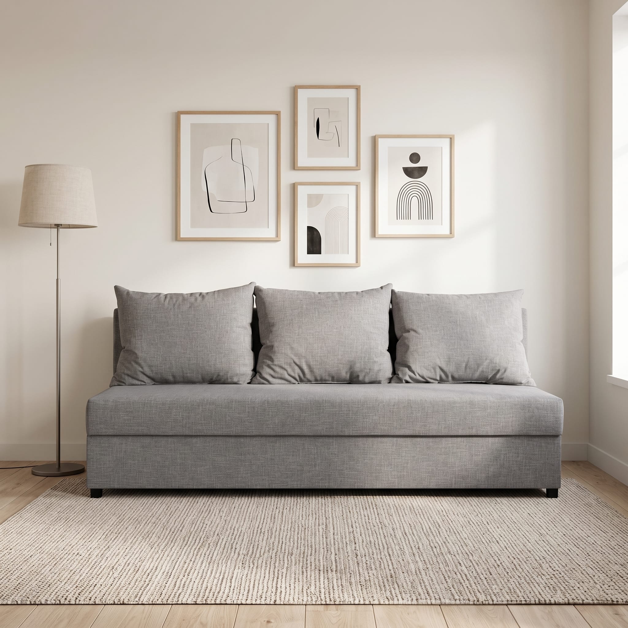 Sofa Bed Mini Light gray Standard (145cm) - 1