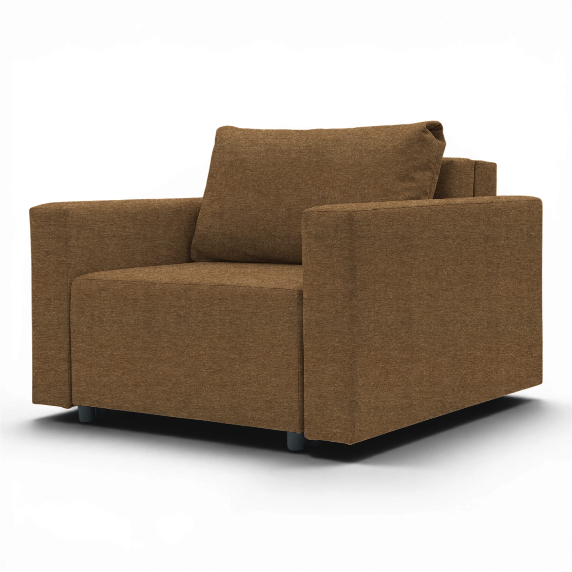 Neo modular folding armchair bed with storage drawer, brown — photo 11