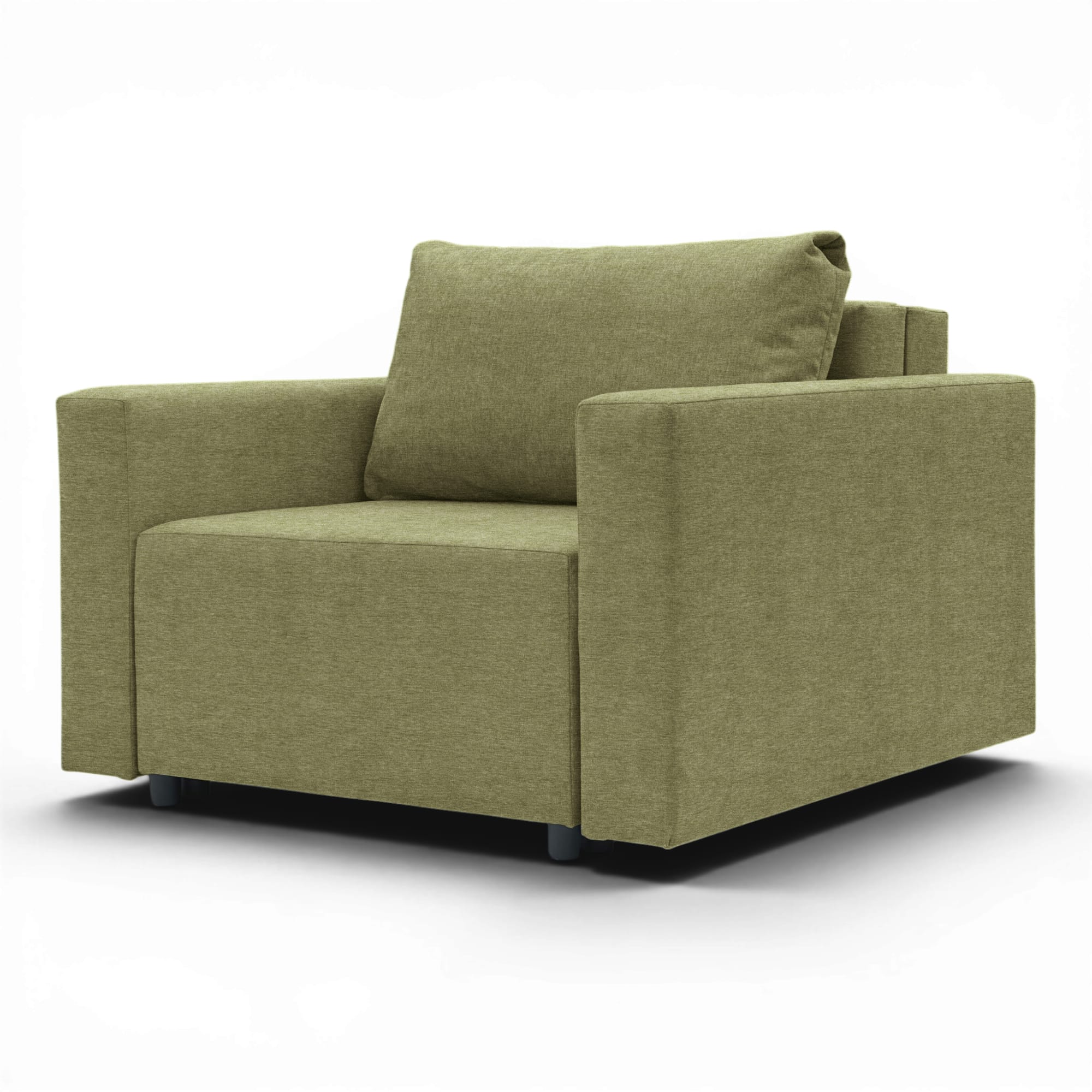 Neo modular folding armchair bed with storage drawer, green — photo 11