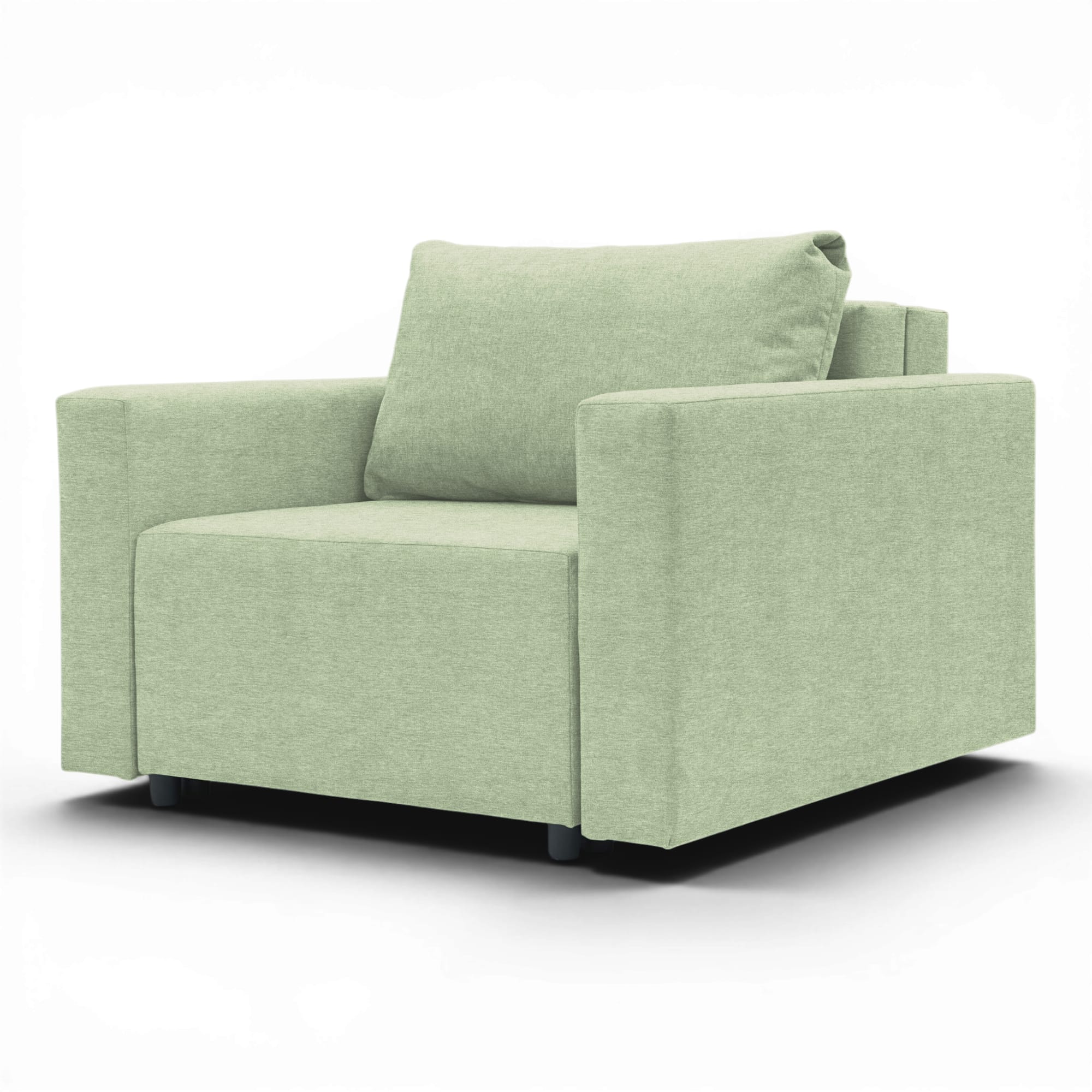 Neo modular folding armchair bed with storage drawer, turquoise — photo 11