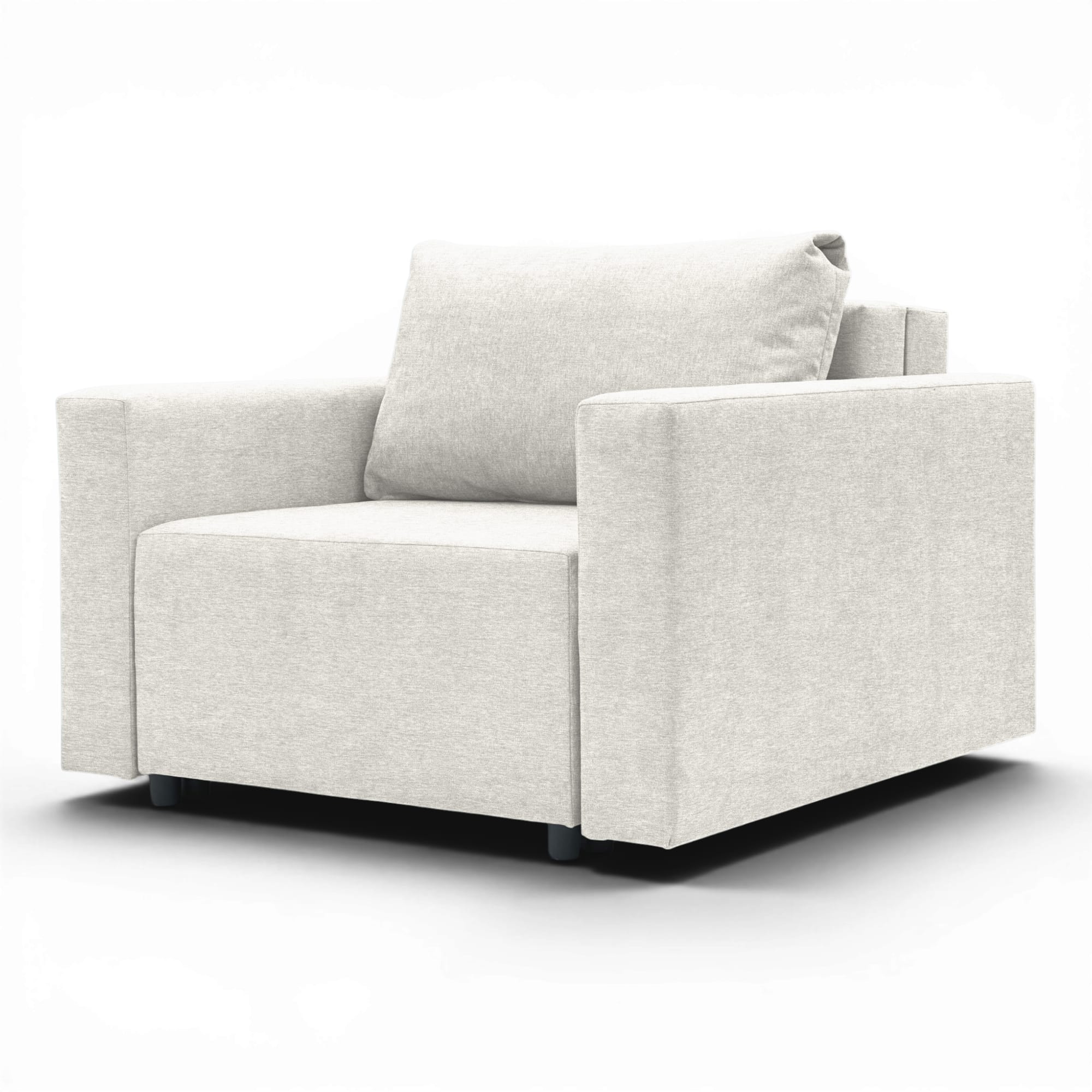 Neo modular folding armchair bed with storage drawer, light gray — photo 11