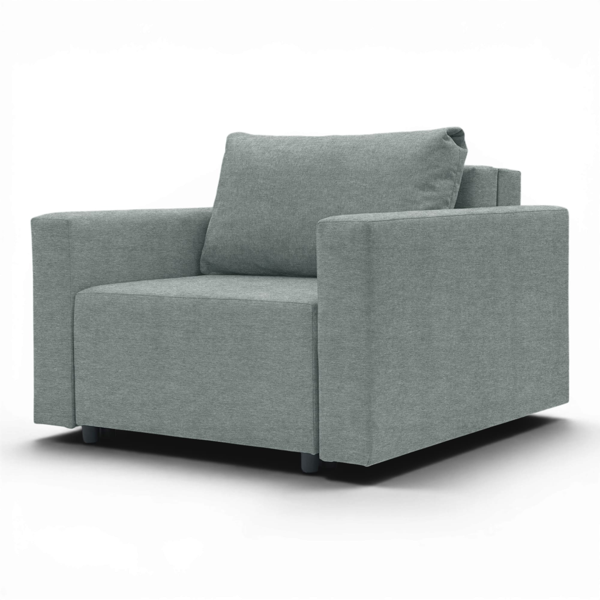 Neo modular folding armchair bed with storage drawer, dark gray — photo 11
