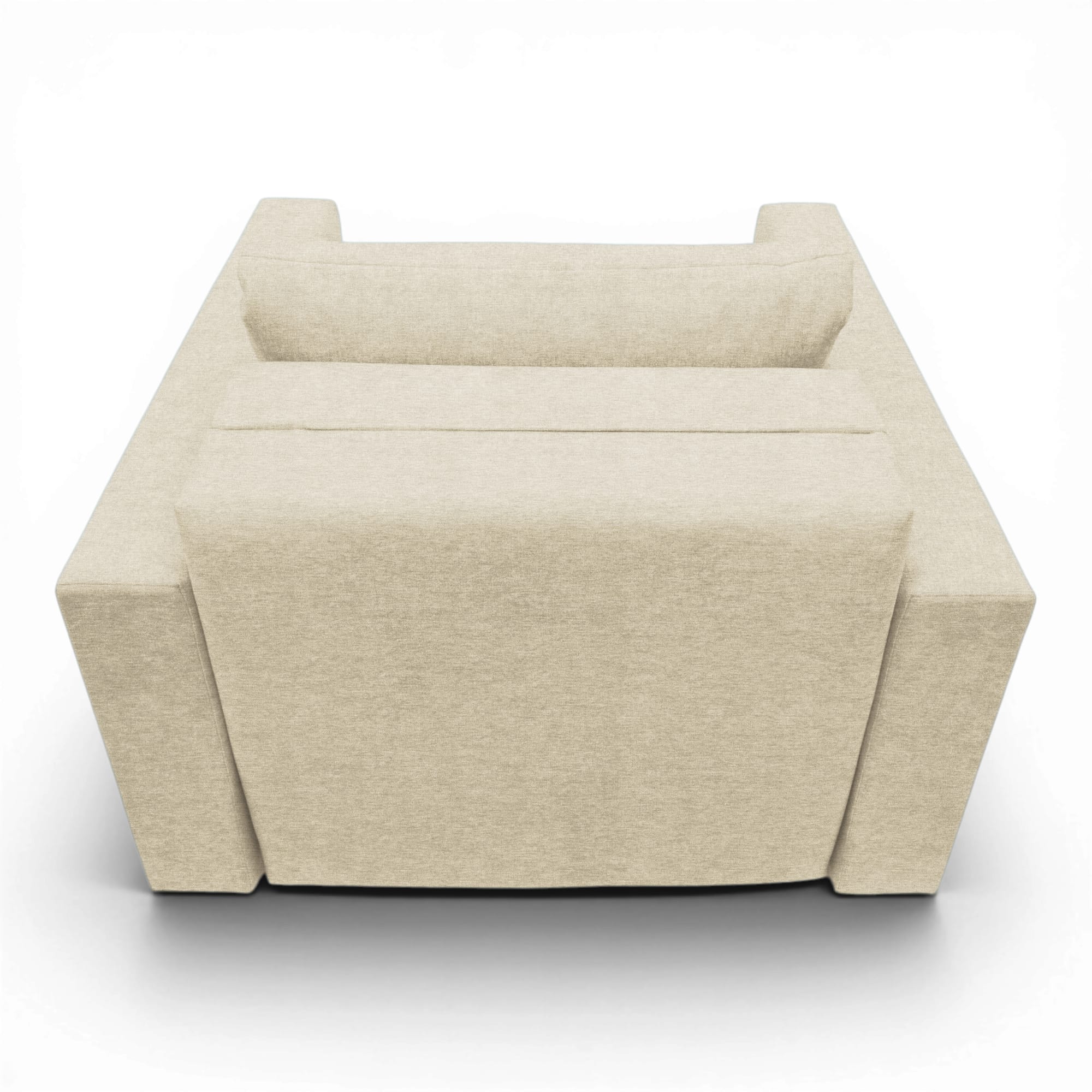 Neo modular folding armchair bed with storage drawer, cream — photo 14