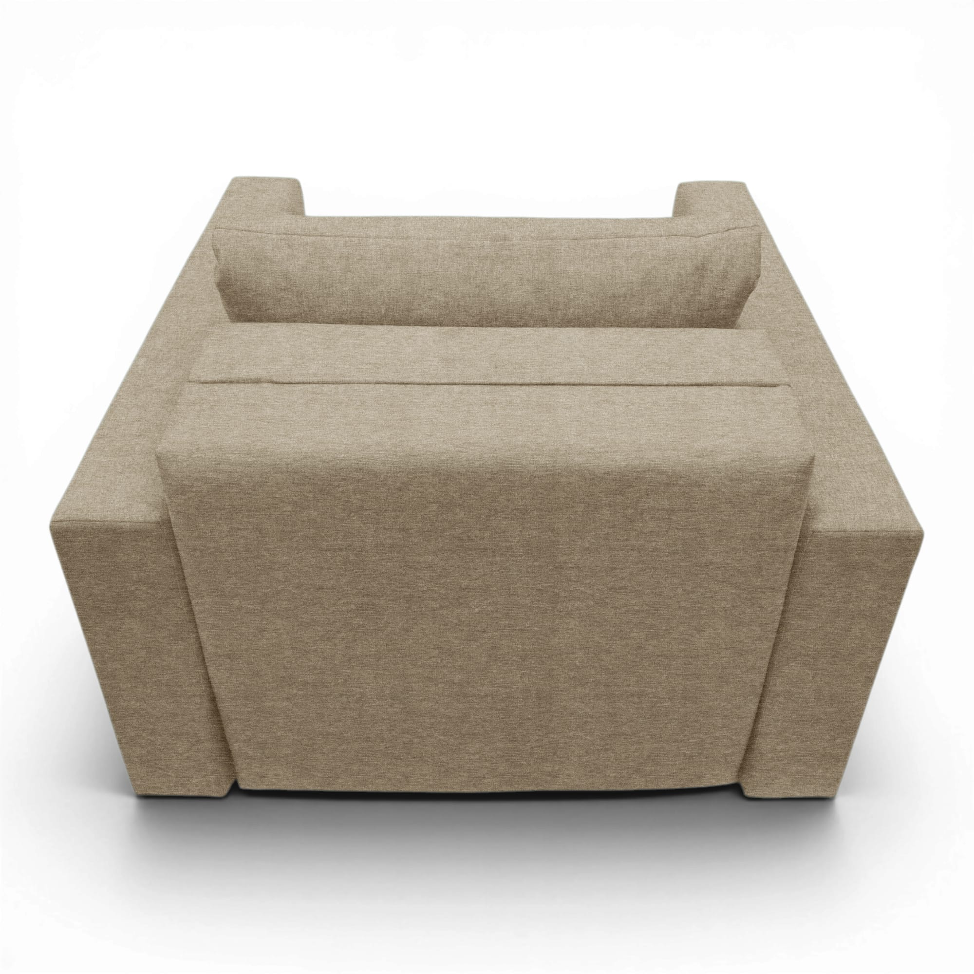 Neo modular folding armchair bed with storage drawer, beige-gray — photo 14