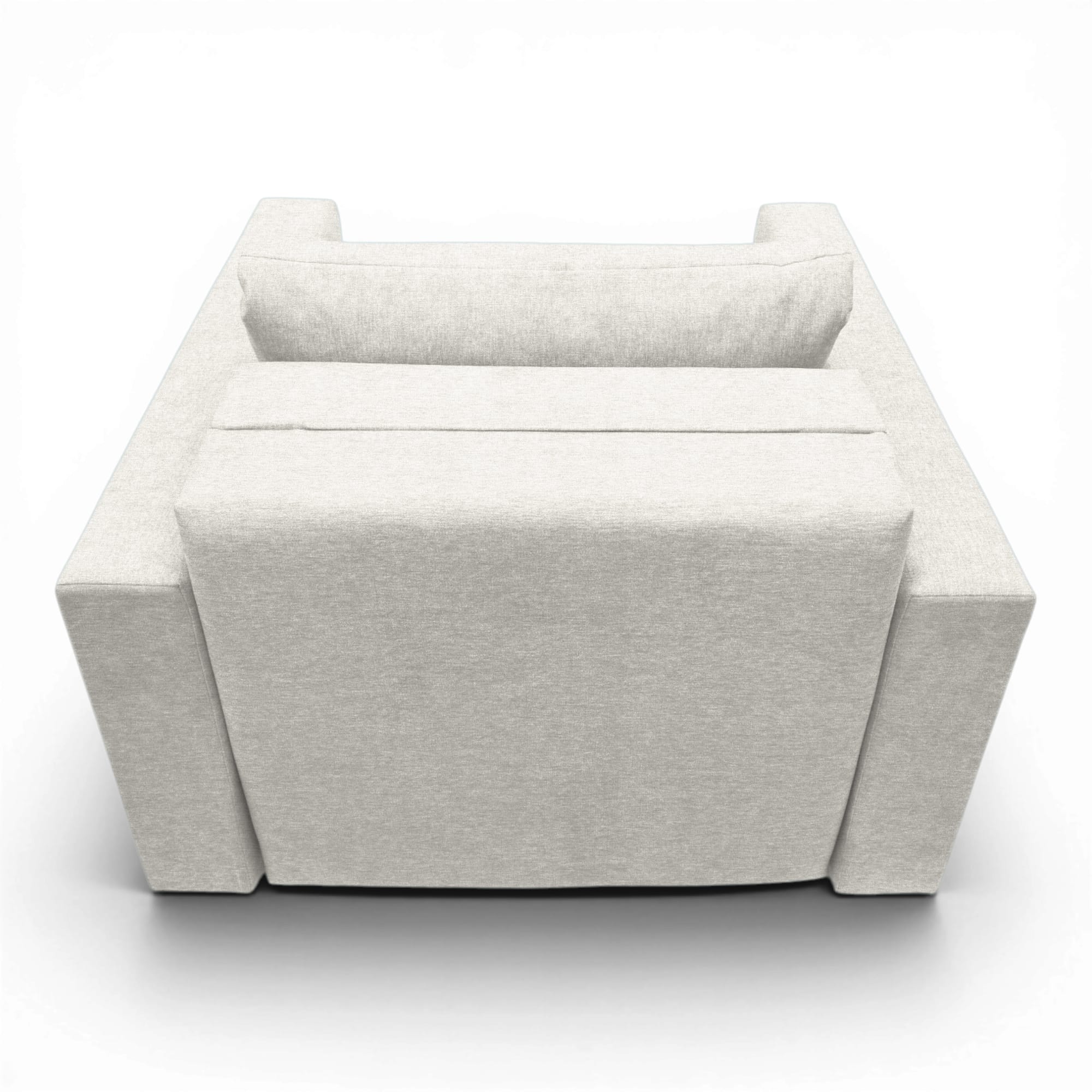 Neo modular folding armchair bed with storage drawer, light gray — photo 14