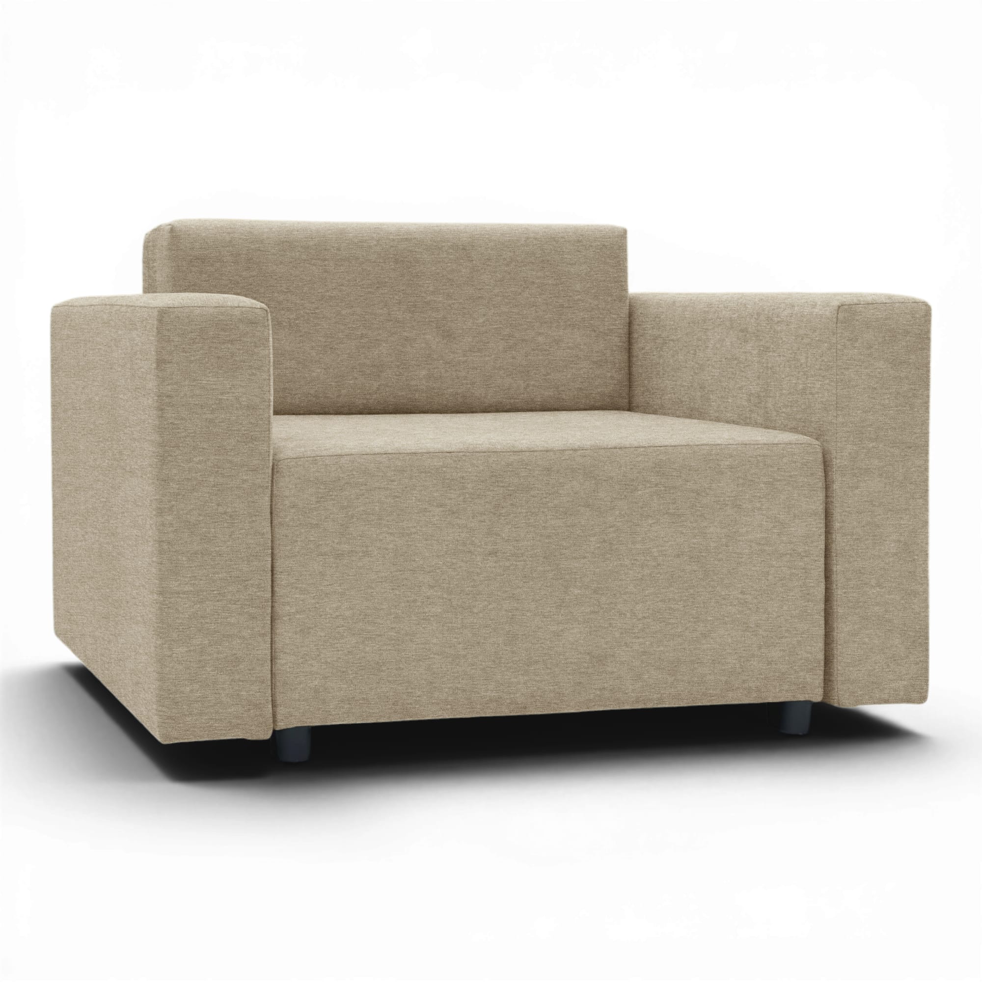 Neo modular folding armchair bed with storage drawer, beige-gray — photo 15