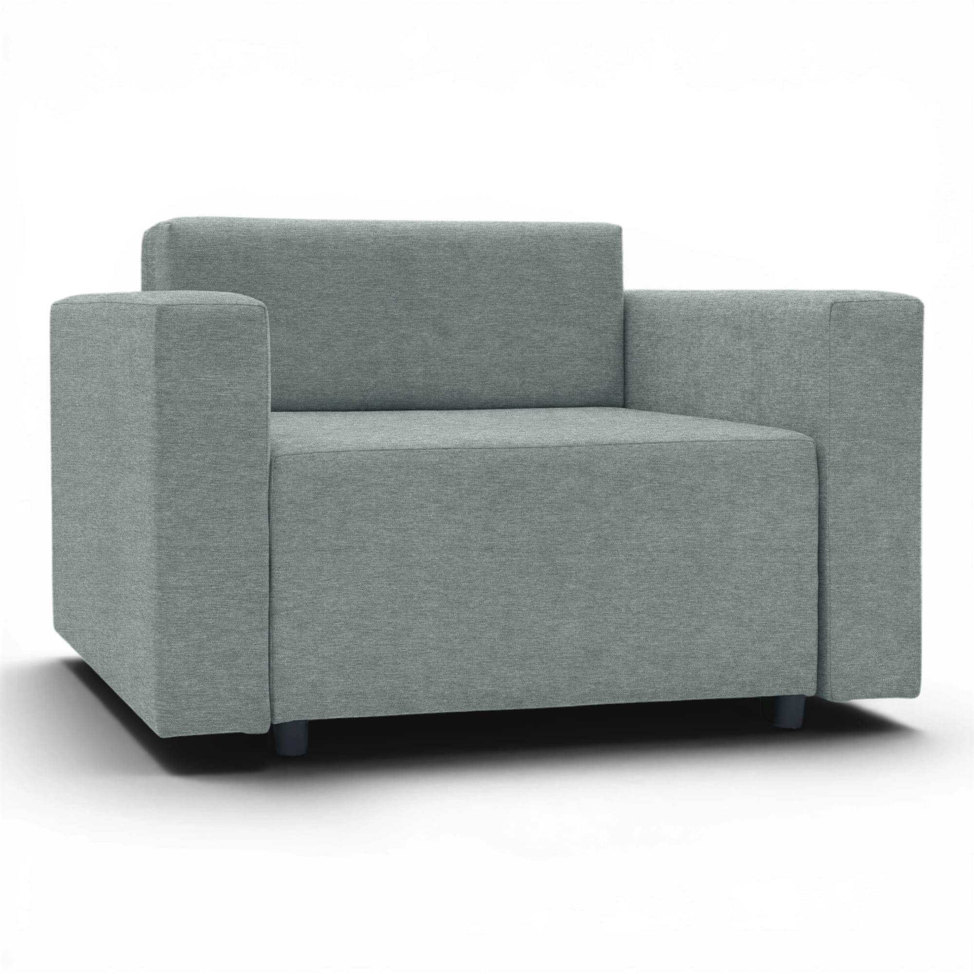 Neo modular folding armchair bed with storage drawer, dark gray — photo 15
