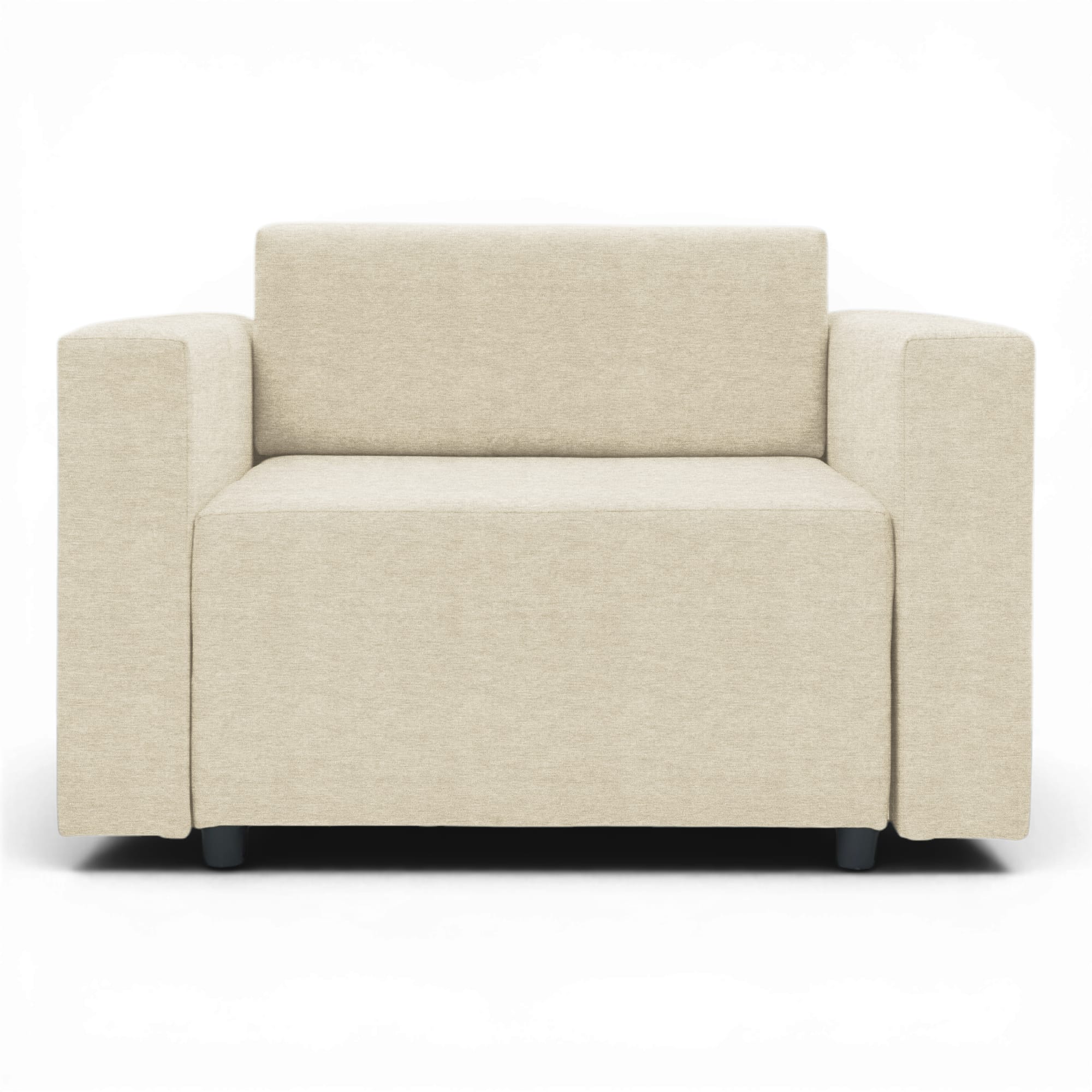 Neo modular folding armchair bed with storage drawer, cream — photo 16