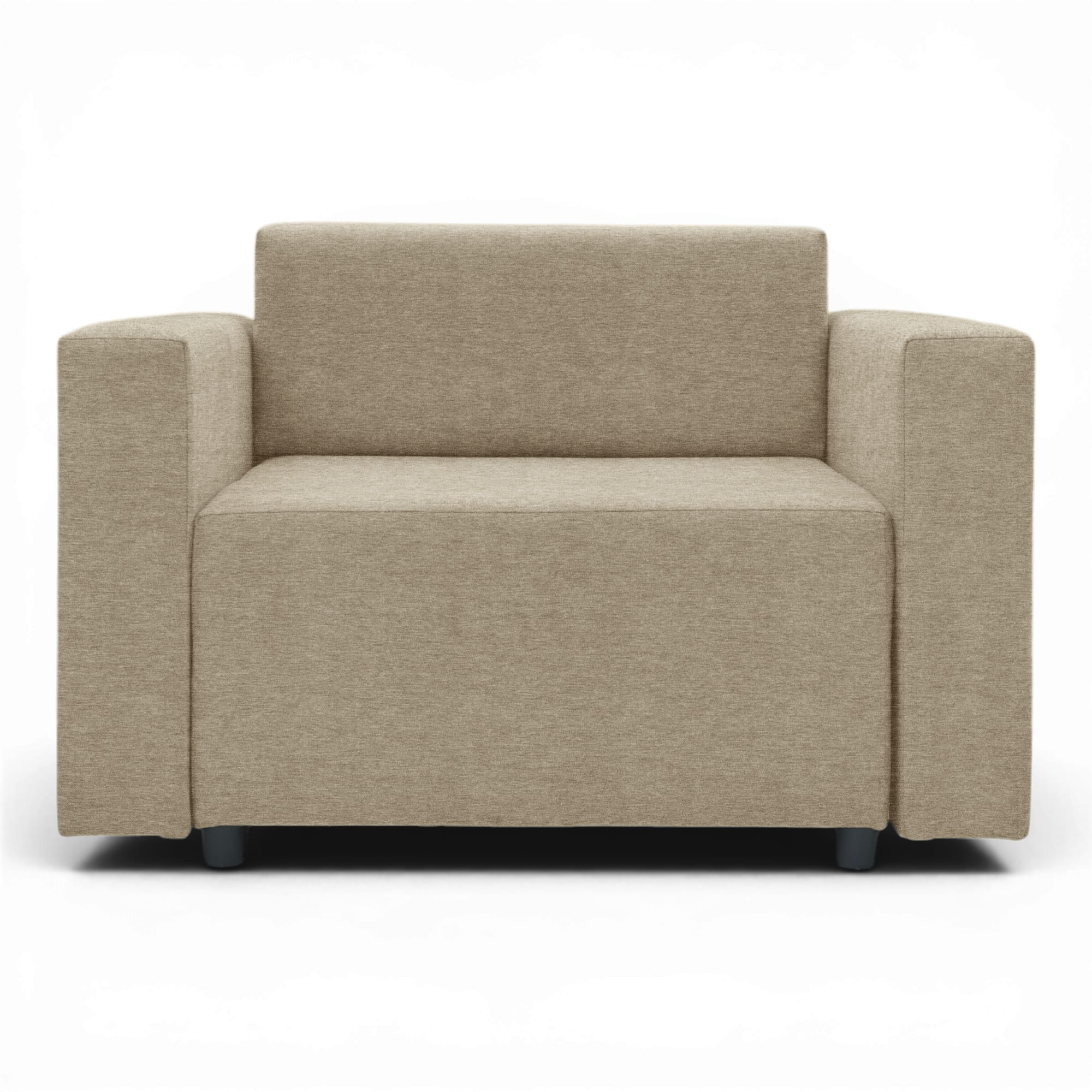 Neo modular folding armchair bed with storage drawer, beige-gray — photo 16