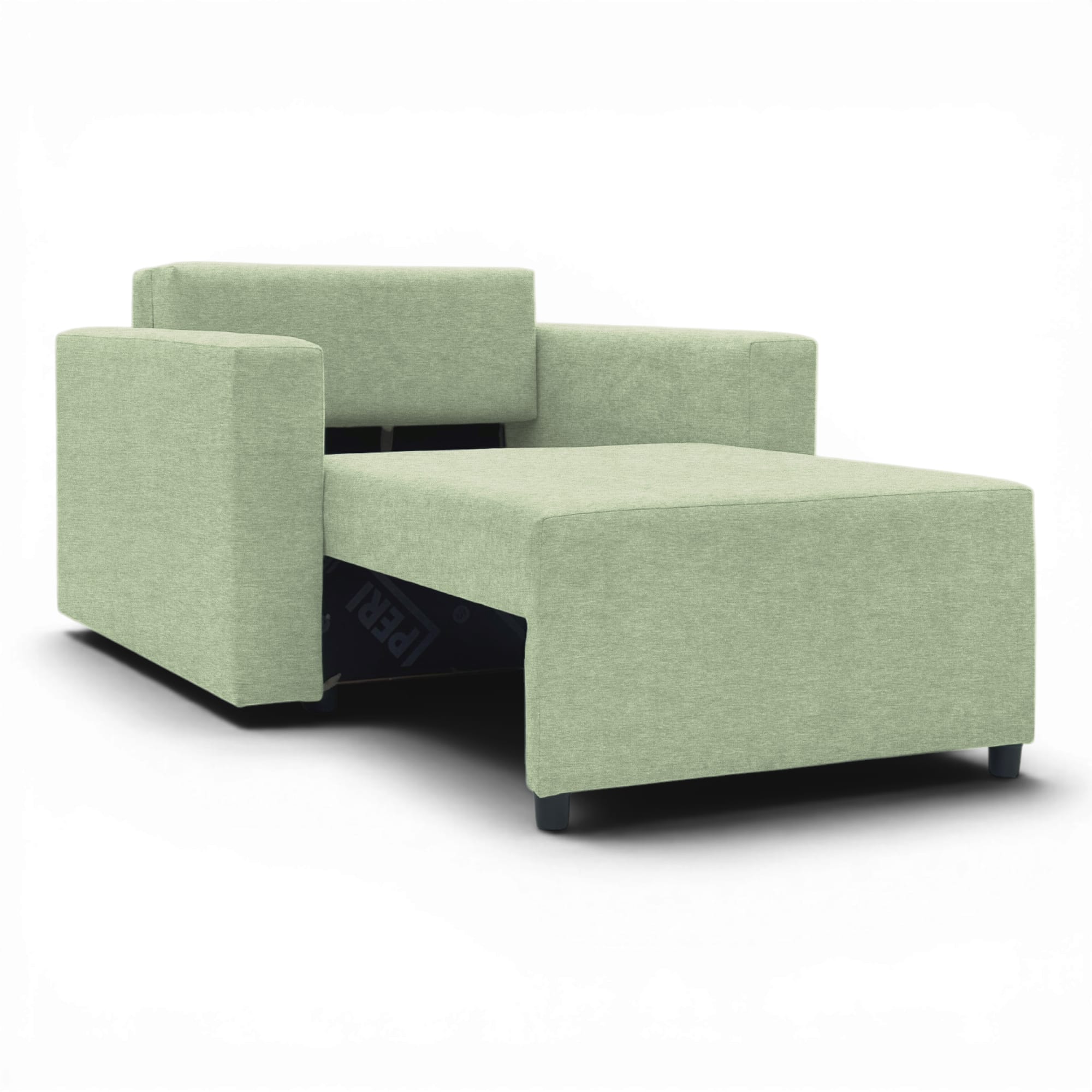 Neo modular folding armchair bed with storage drawer, turquoise — photo 17