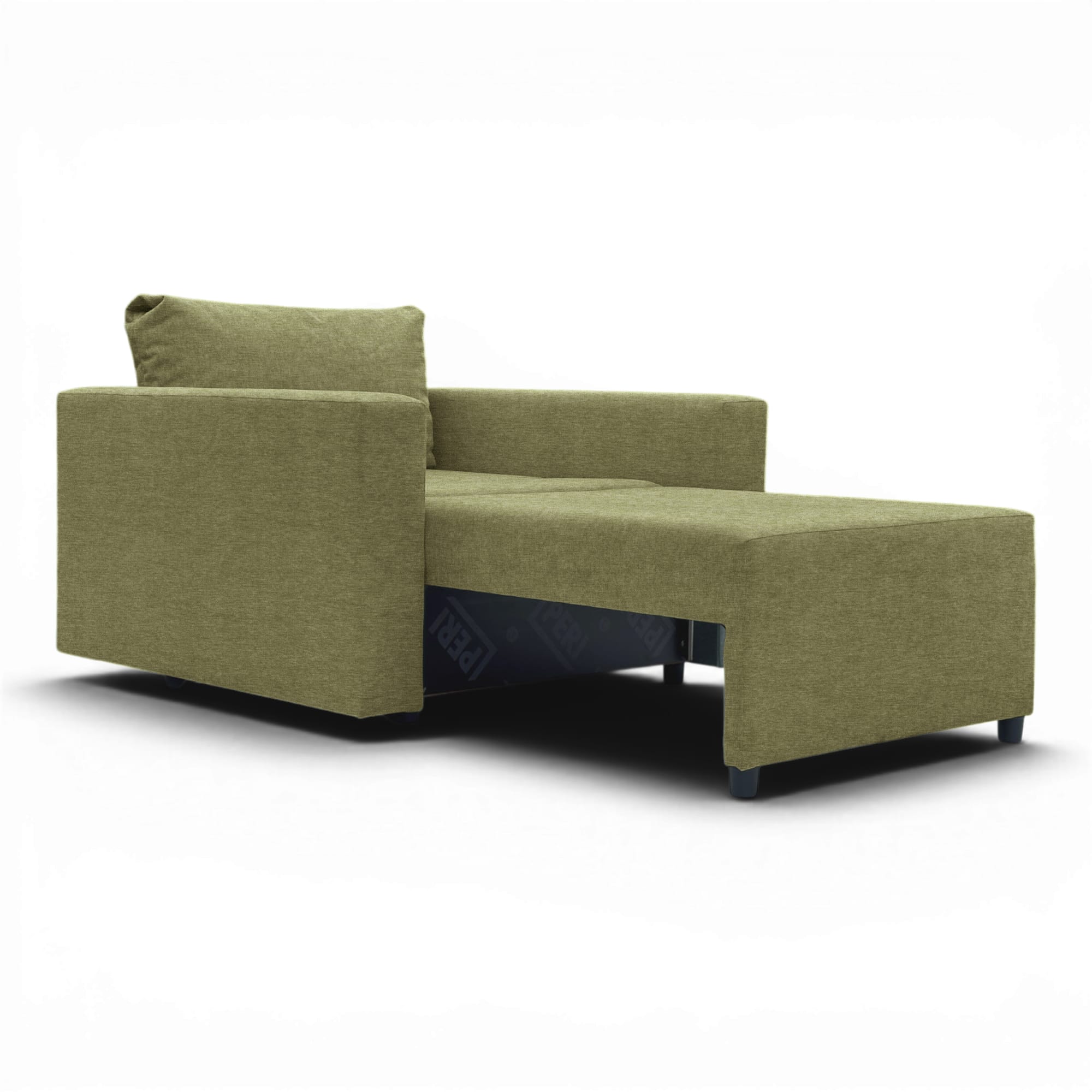Neo modular folding armchair bed with storage drawer, green — photo 5