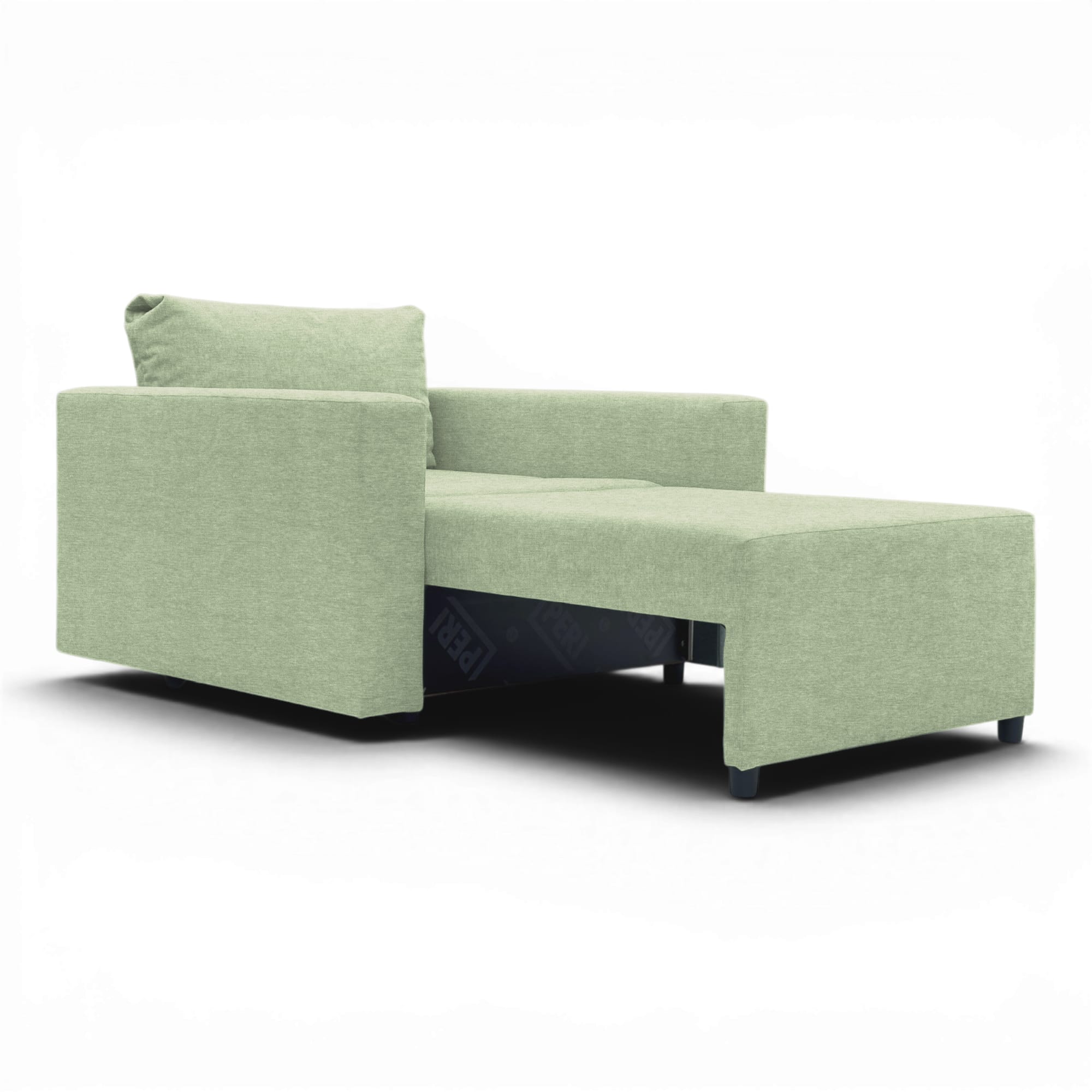 Neo modular folding armchair bed with storage drawer, turquoise — photo 5