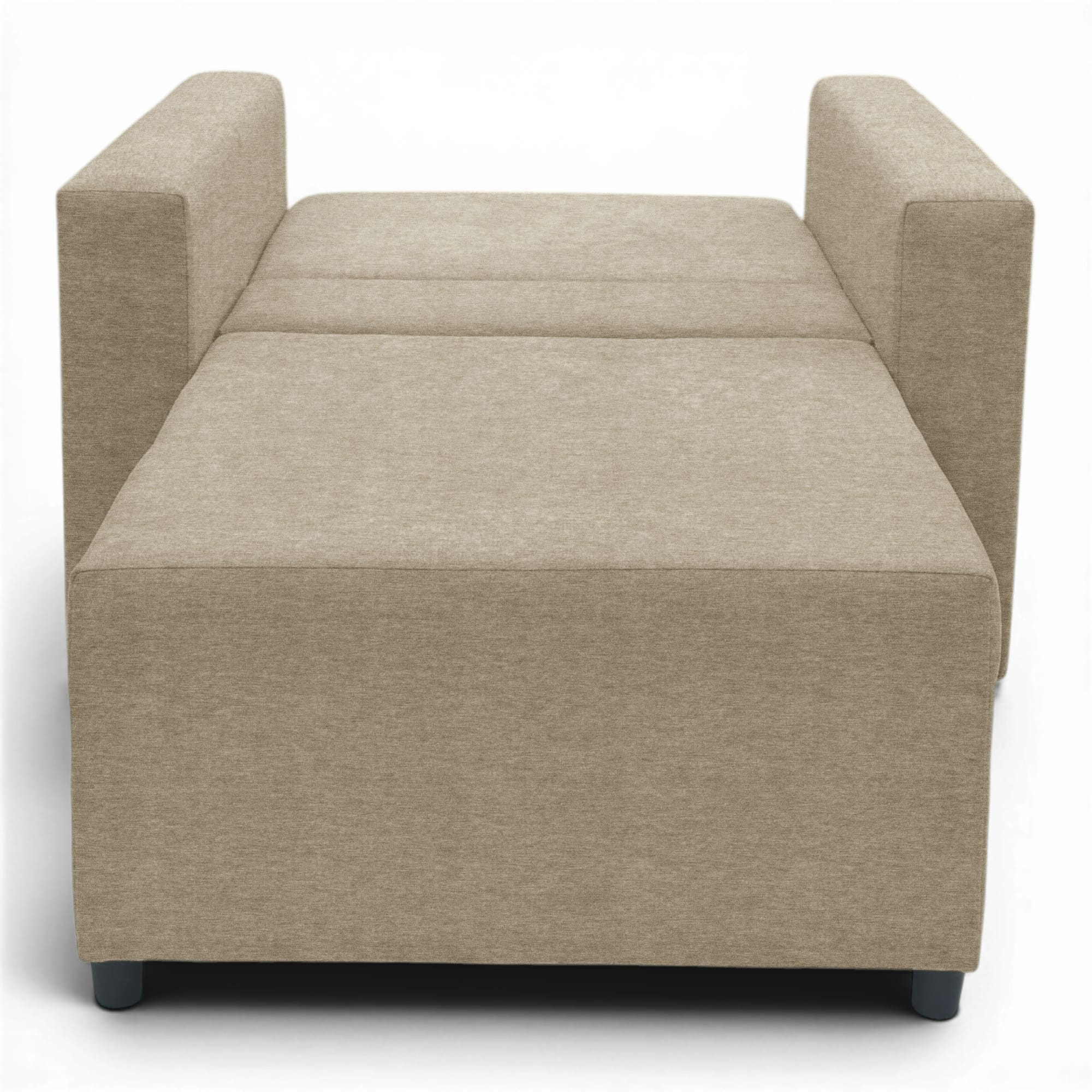 Neo modular folding armchair bed with storage drawer, beige-gray — photo 6
