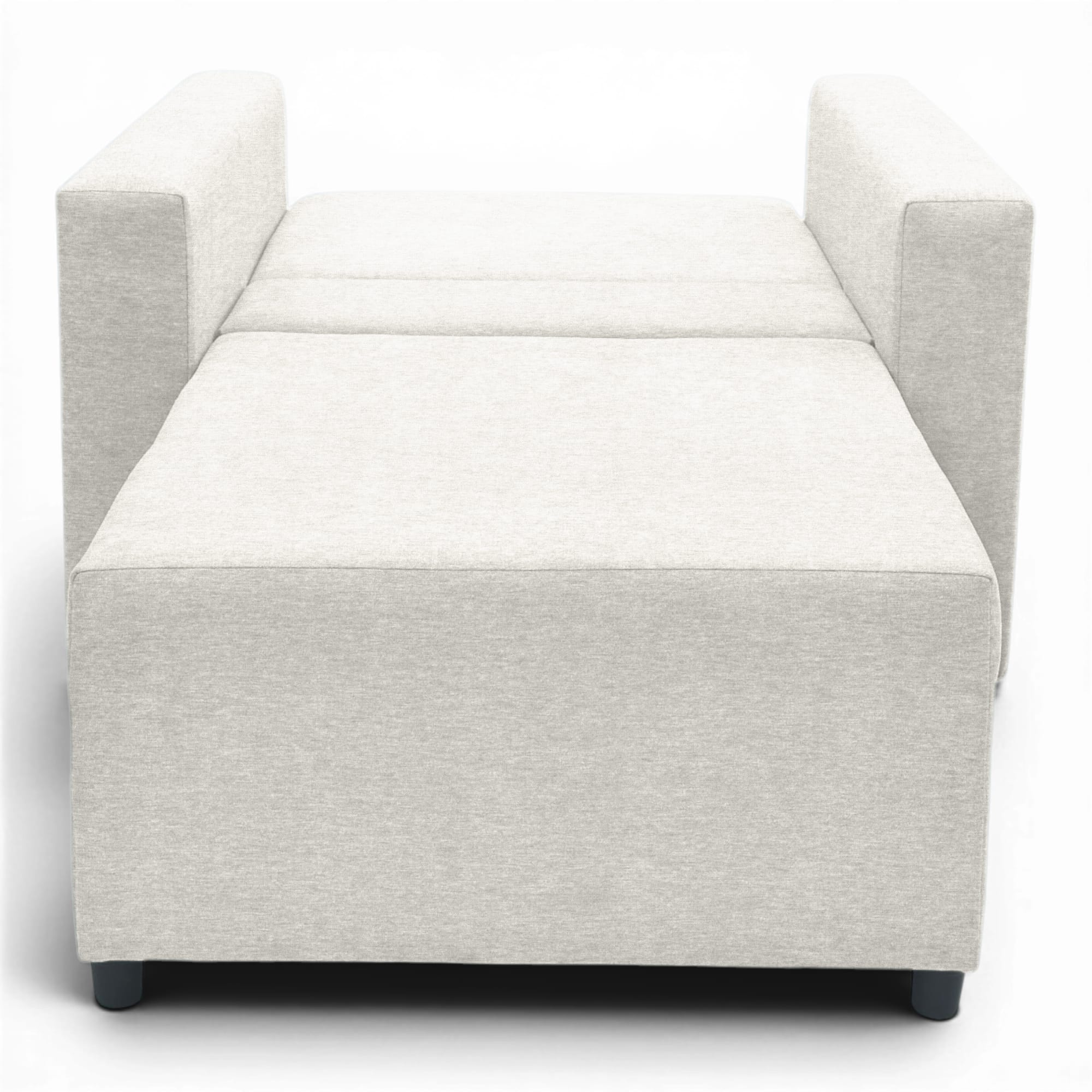 Neo modular folding armchair bed with storage drawer, light gray — photo 6