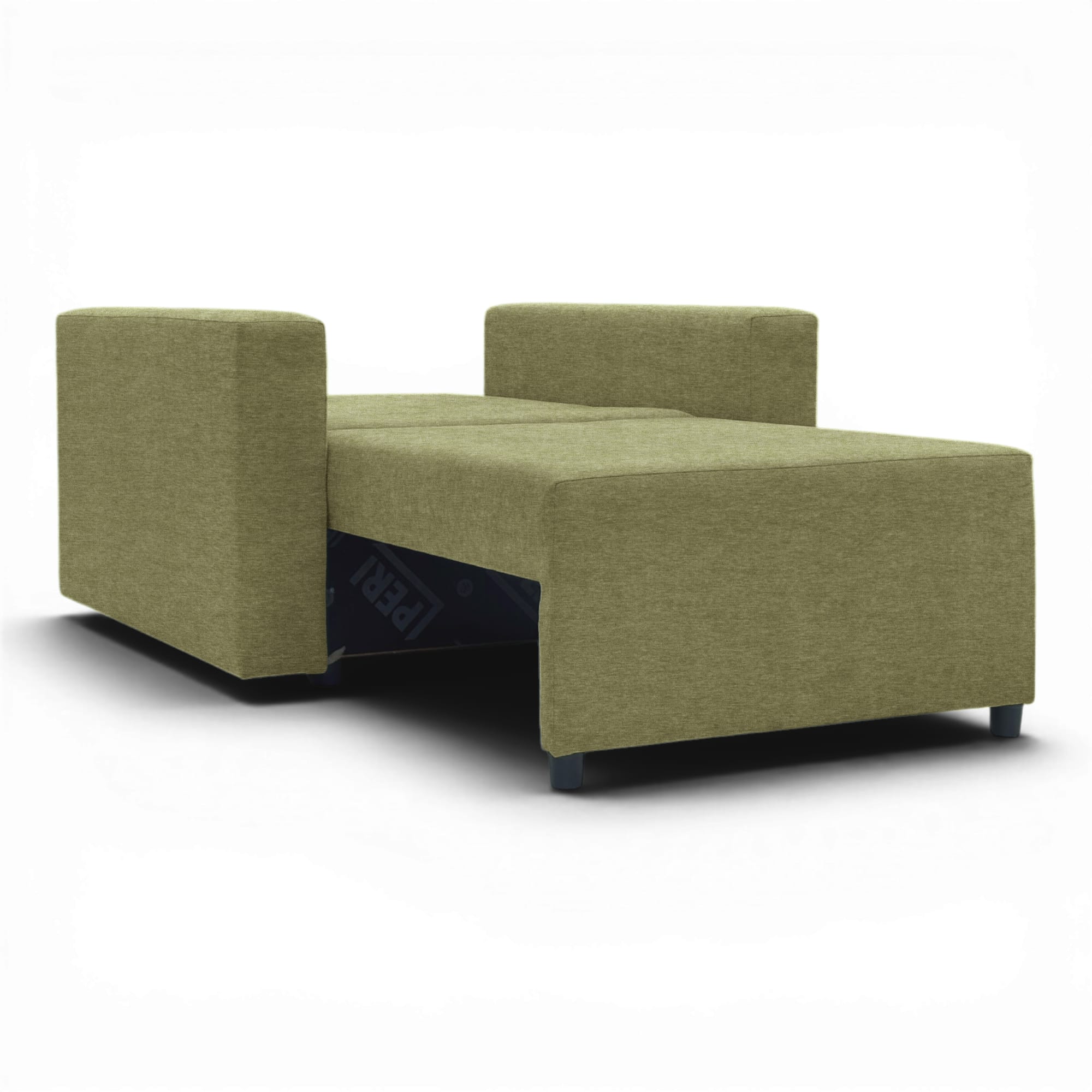 Neo modular folding armchair bed with storage drawer, green — photo 7