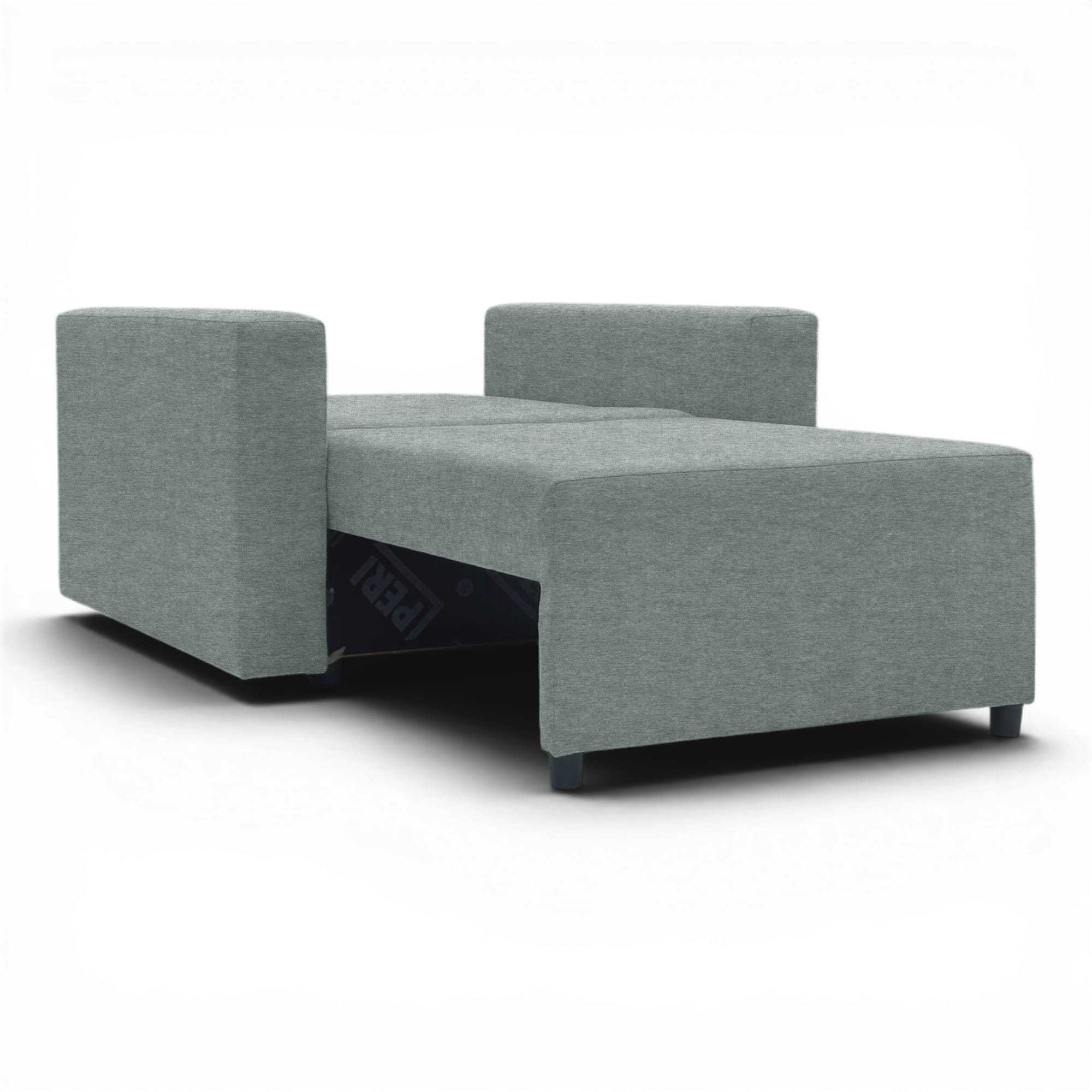 Neo modular folding armchair bed with storage drawer, dark gray — photo 7