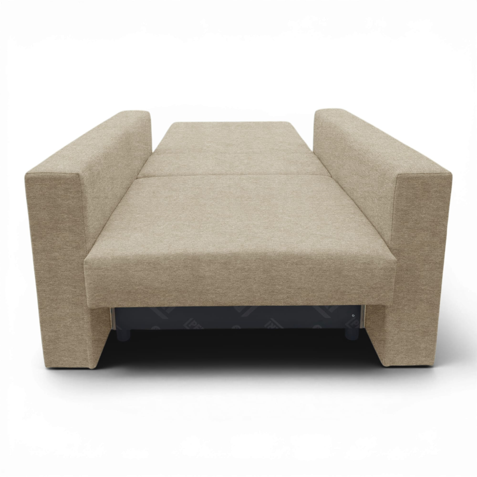 Neo modular folding armchair bed with storage drawer, beige-gray — photo 8