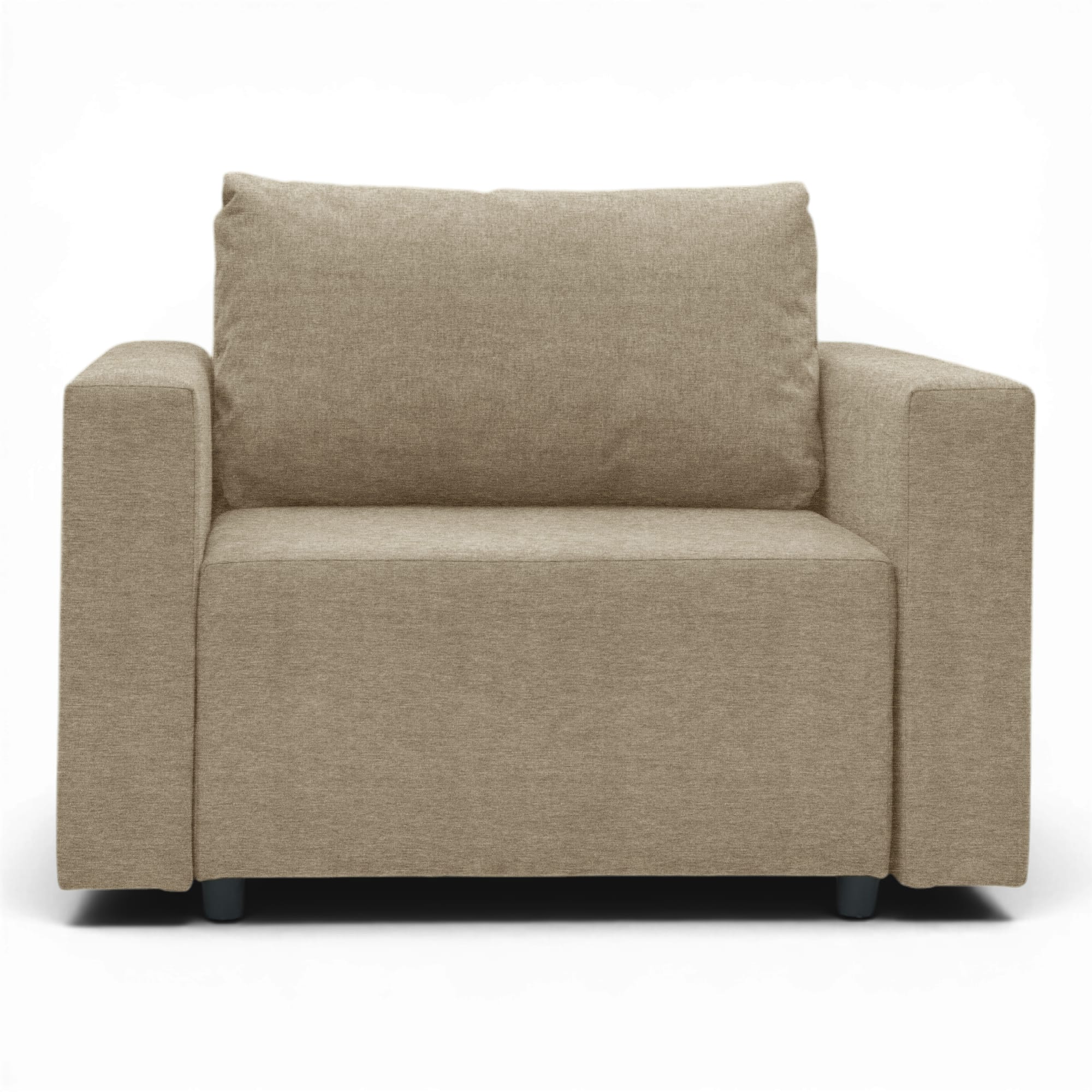 Neo modular folding armchair bed with storage drawer, beige-gray — photo 9